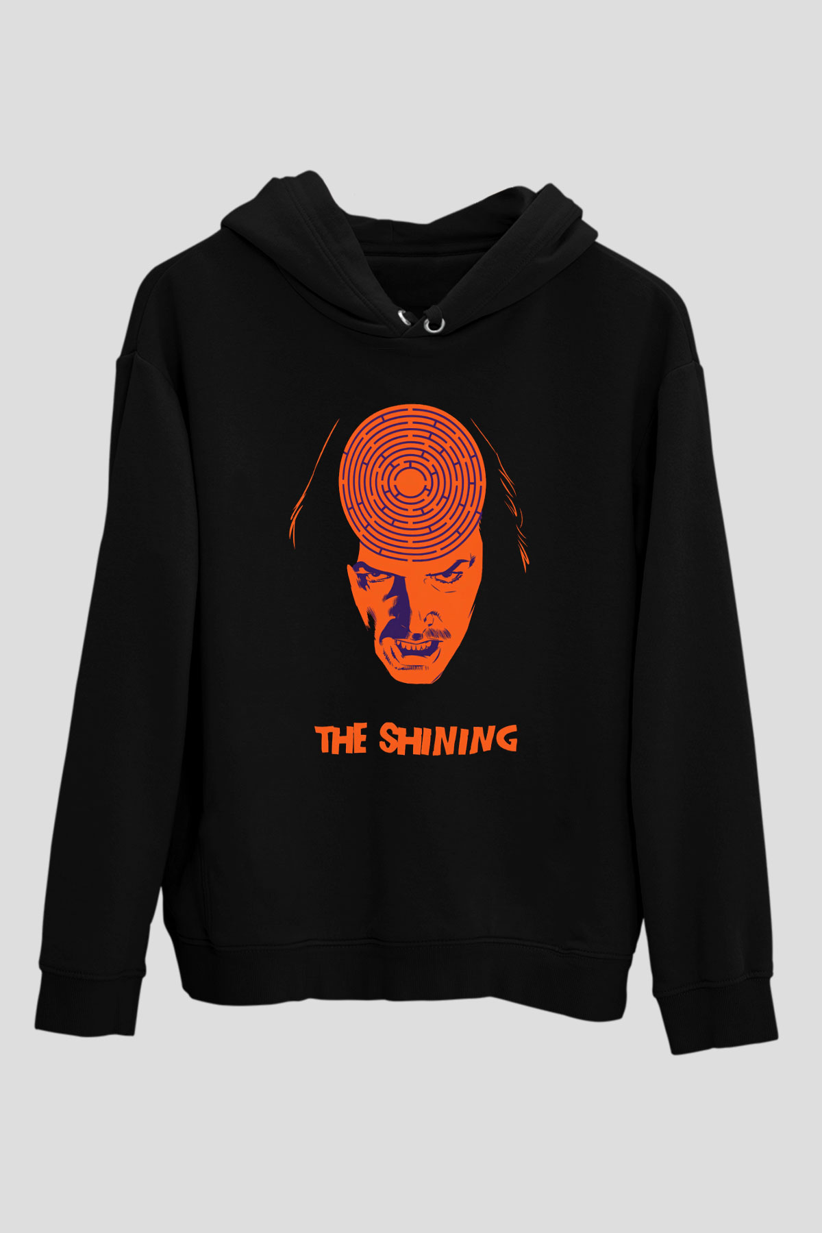 Shining Siyah Unisex Kapüşonlu Sweatshirt