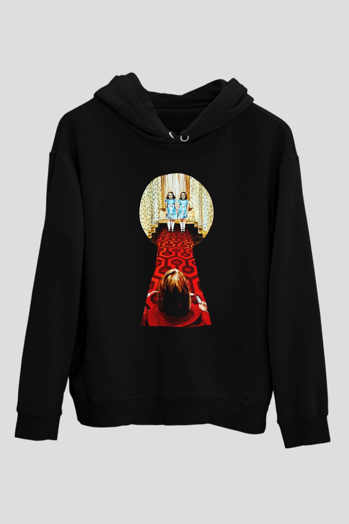 Shining Siyah Unisex Kapüşonlu Sweatshirt