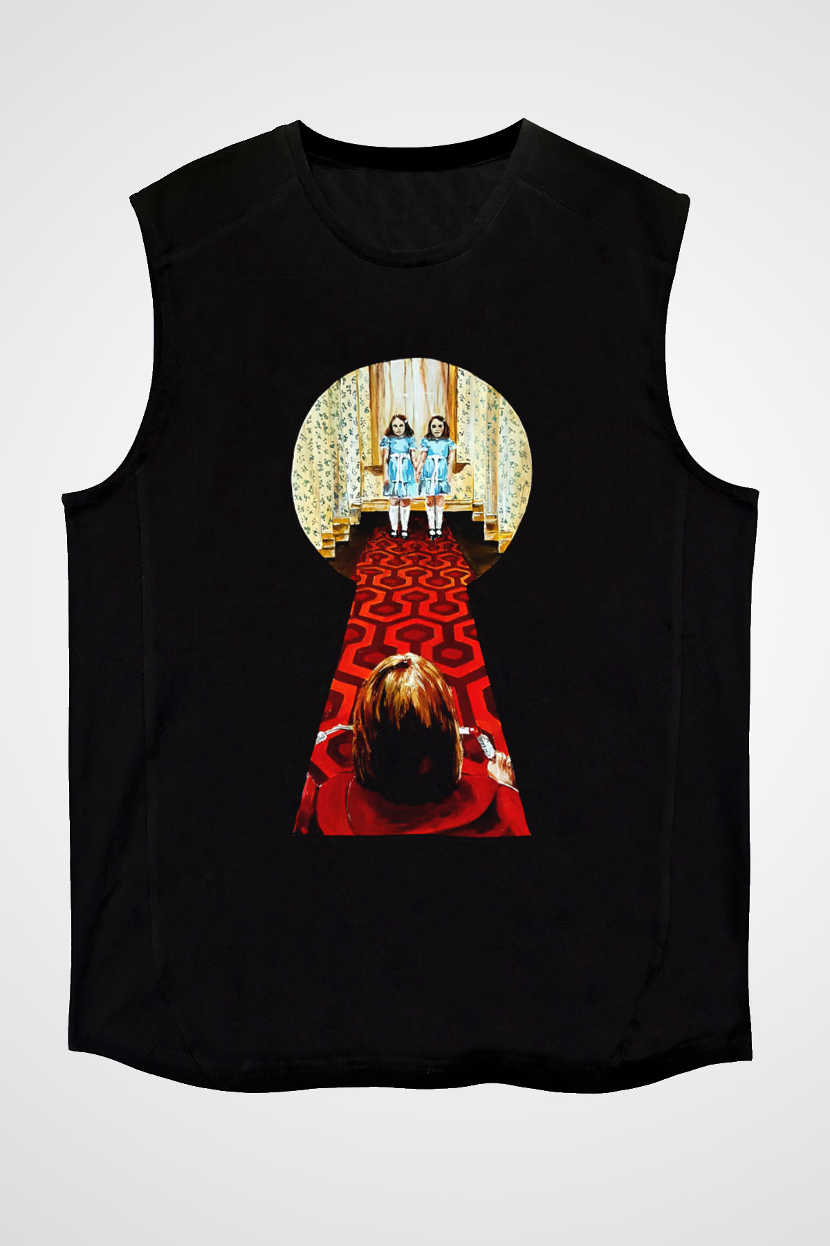Shining Siyah Unisex Kolsuz Tişört