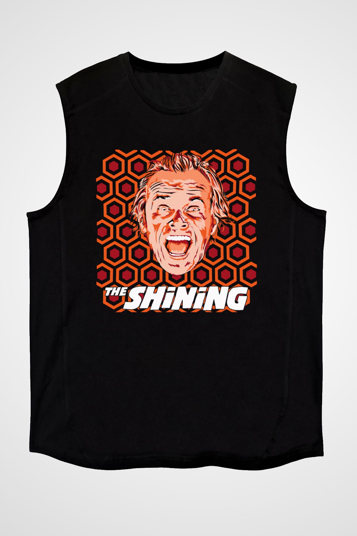 Shining Siyah Unisex Kolsuz Tişört