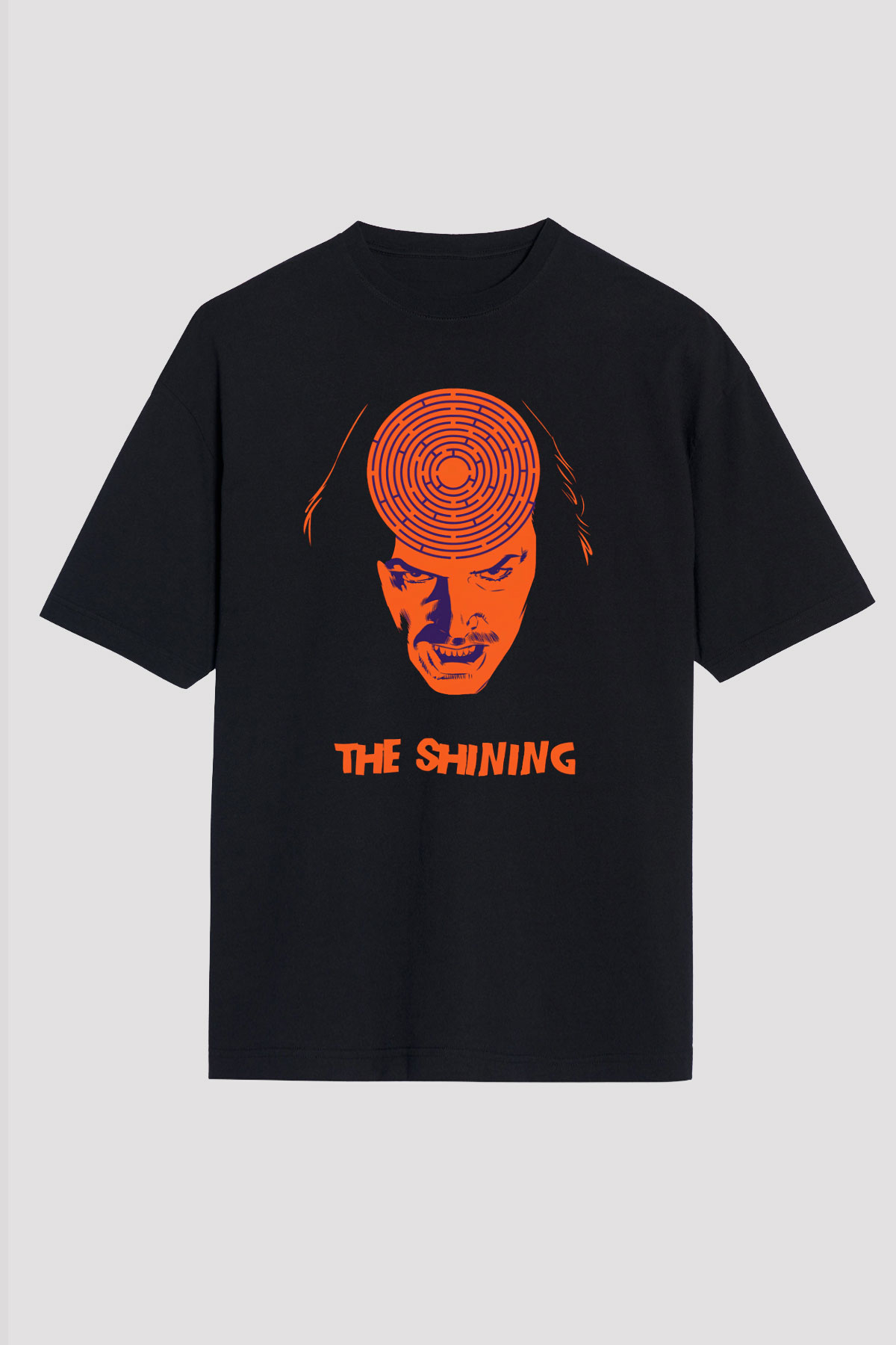 Shining Siyah Unisex Oversize Tişört