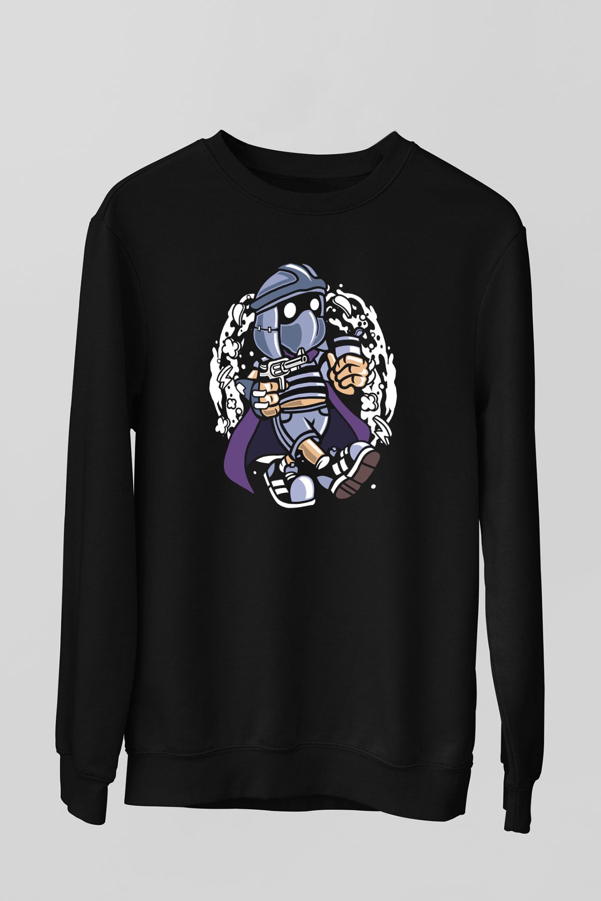 Shredder Bastard Baskılı Siyah Unisex Tshirt