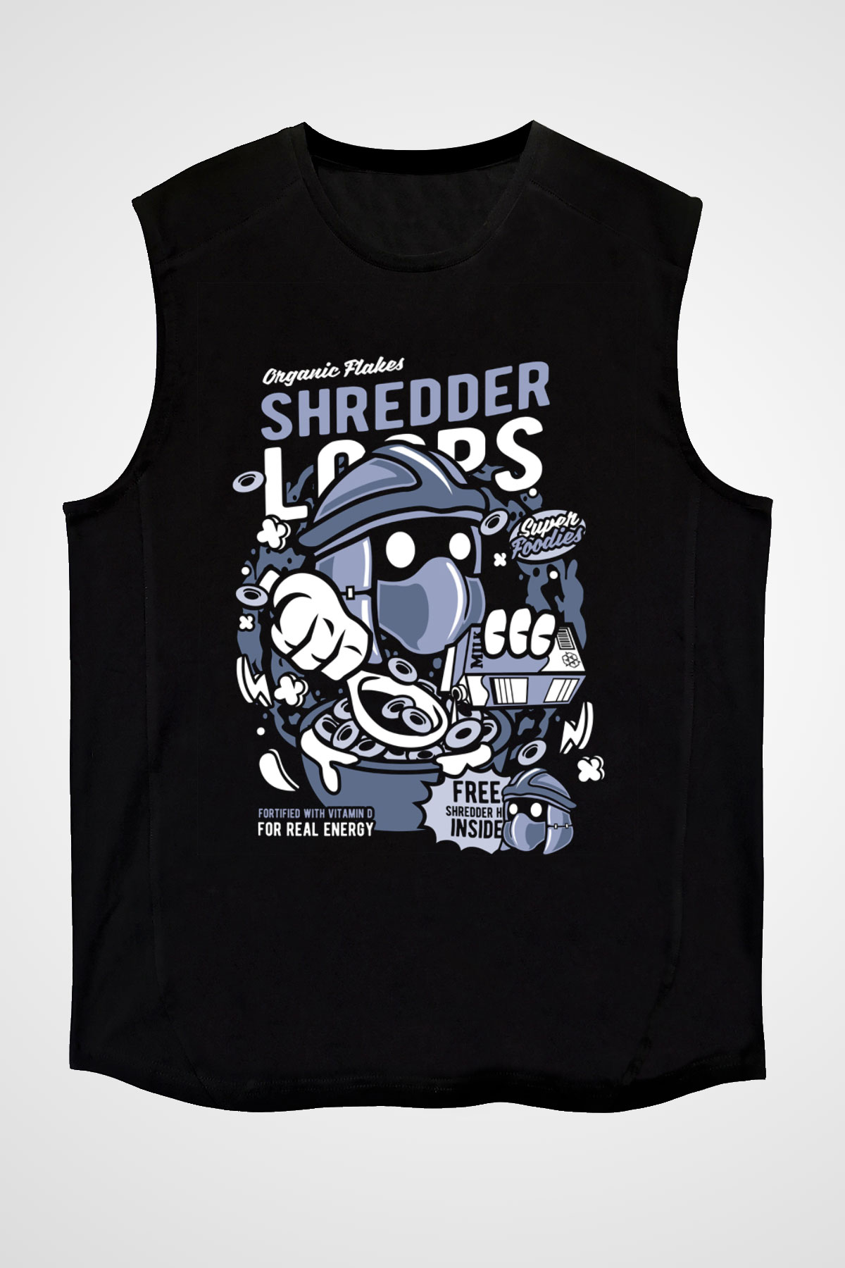 Shredder Loops Baskılı Siyah Unisex Tshirt