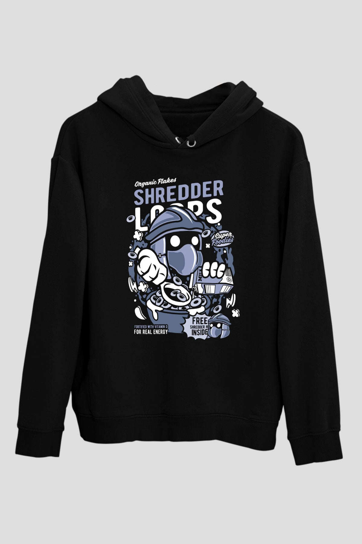 Shredder Loops Baskılı Siyah Unisex Tshirt