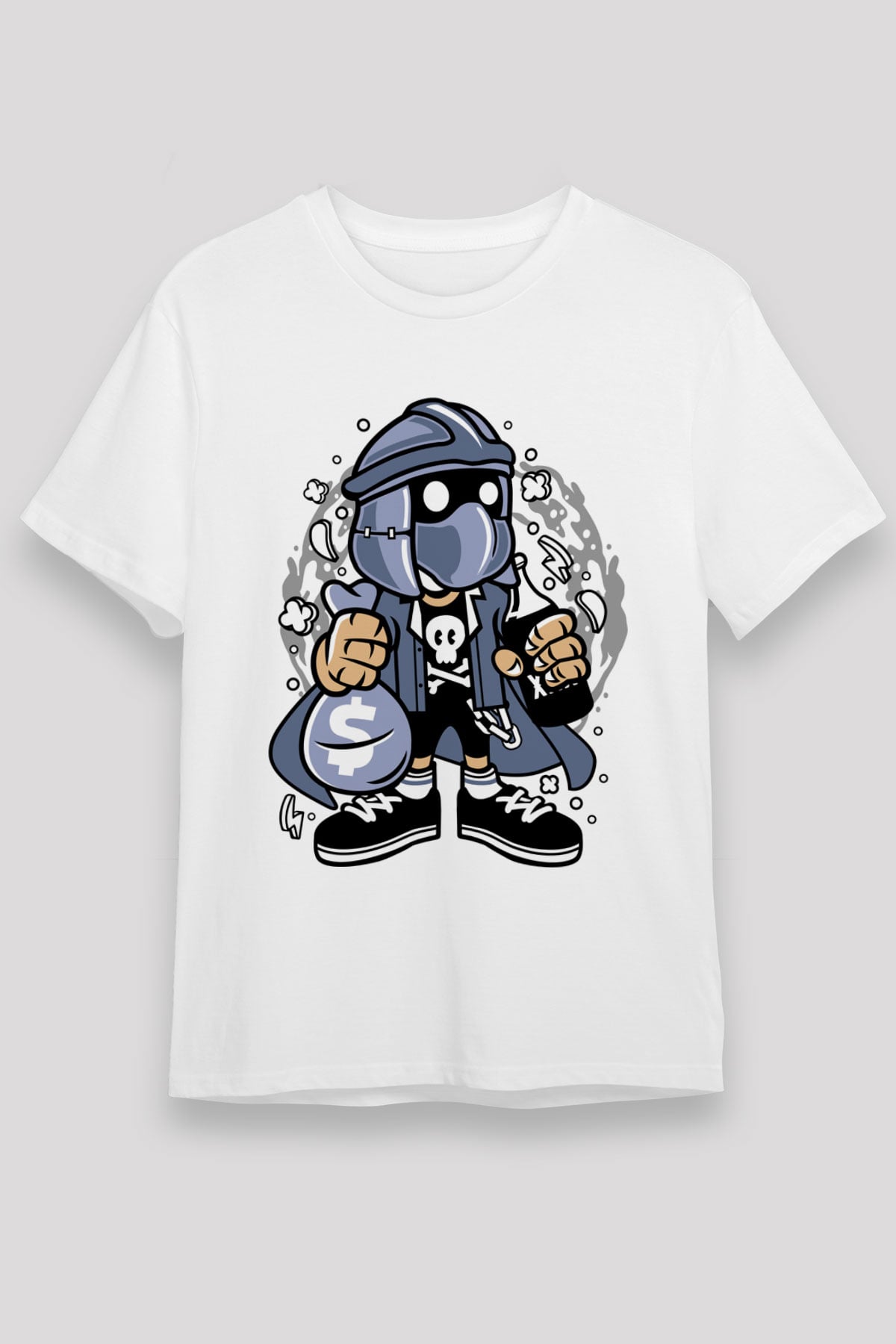 Shredder Street Bastard Baskılı Beyaz Unisex Tshirt