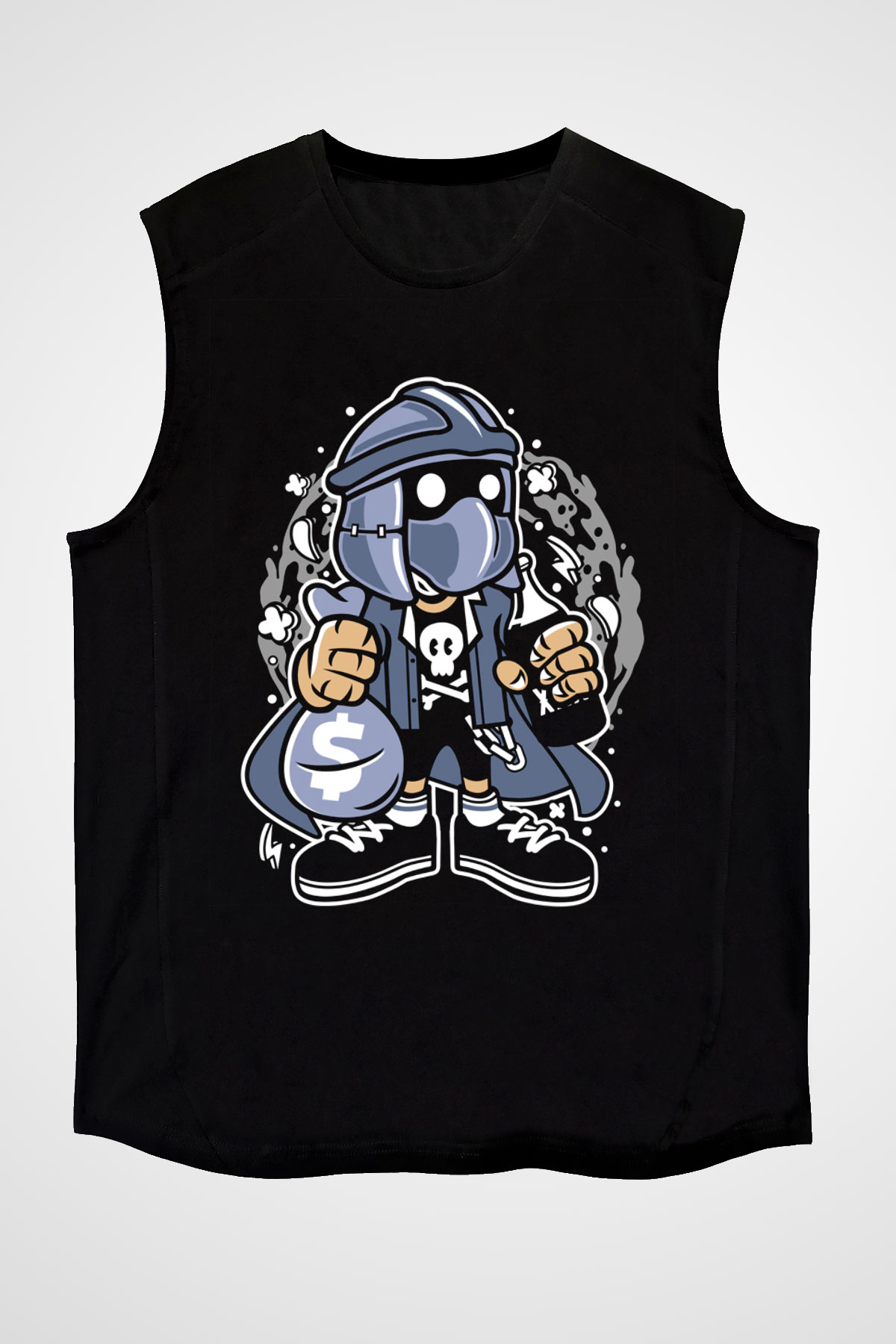 Shredder Street Bastard Baskılı Siyah Unisex Tshirt