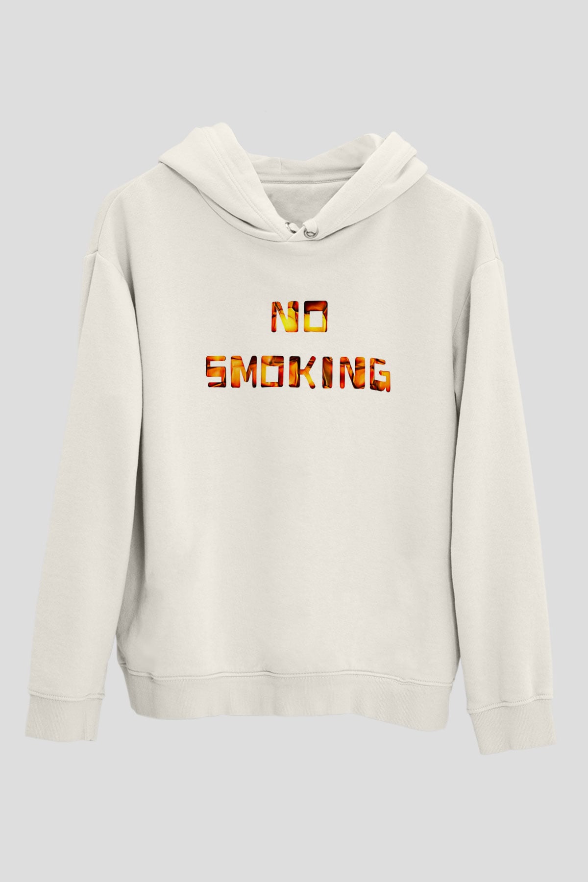 Sigarayı Bırakma Günü Baskılı Beyaz Unisex Kapüşonlu Sweatshirt