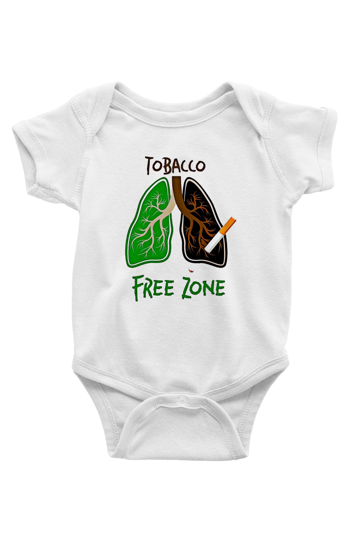 Sigarayı Bırakma Günü Baskılı Beyaz Unisex Bebek Body - Zıbın