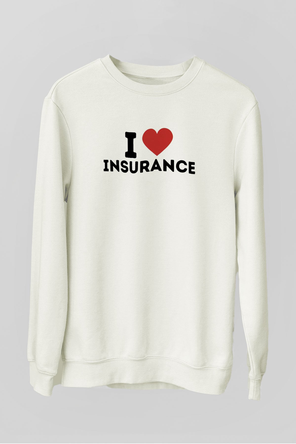 Sigortacı Beyaz Unisex Sweatshirt