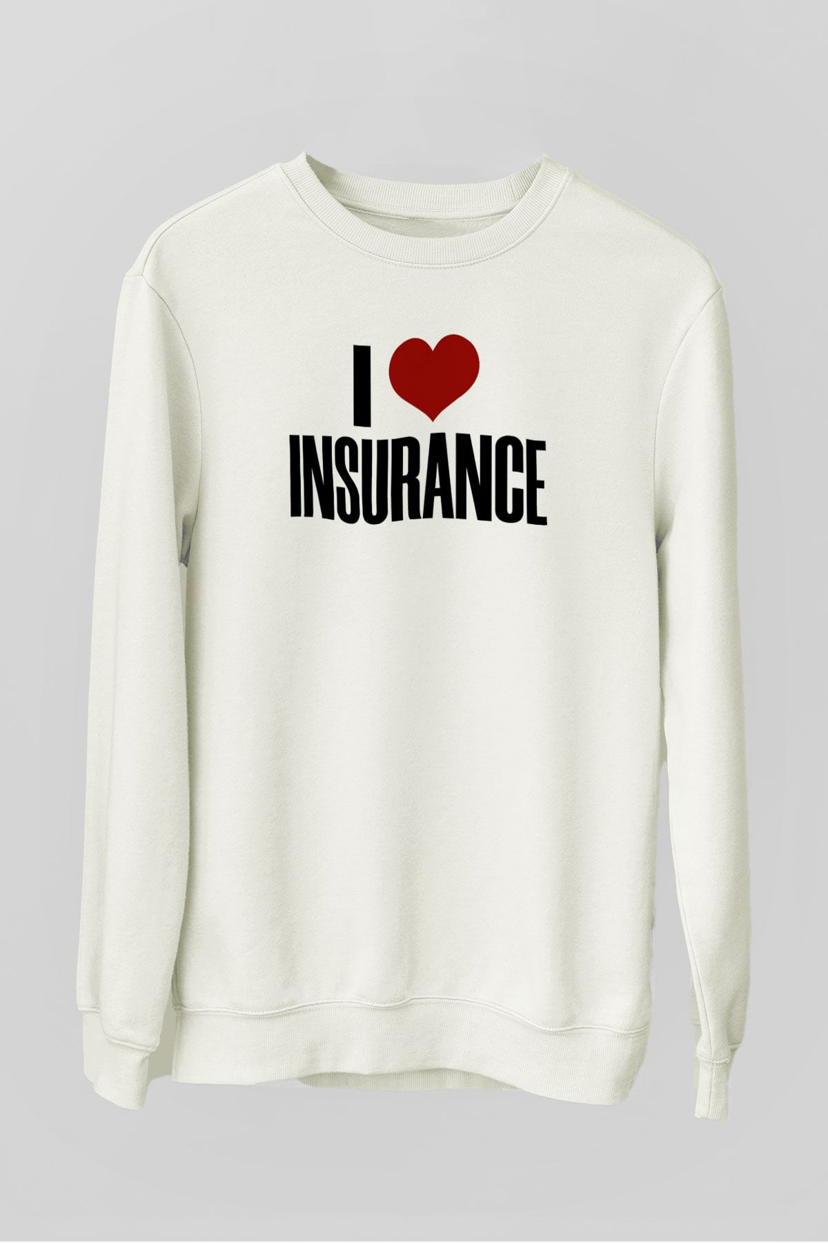 Sigortacı Beyaz Unisex Sweatshirt