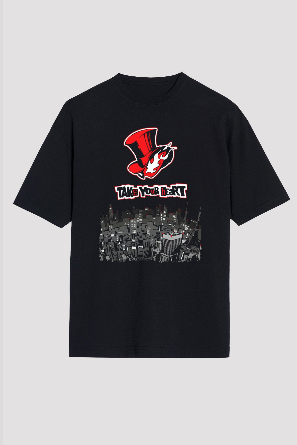 Sihirbaz Şapkası Baskılı Unisex Siyah Tişört