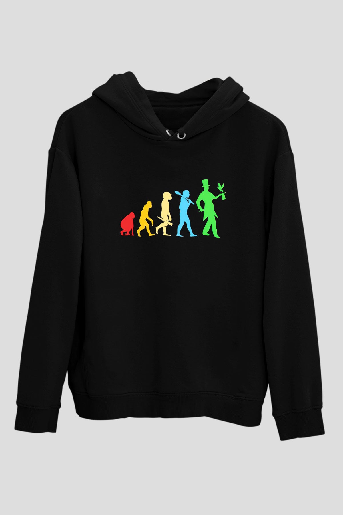Sihirbaz Siyah Unisex Kapüşonlu Sweatshirt