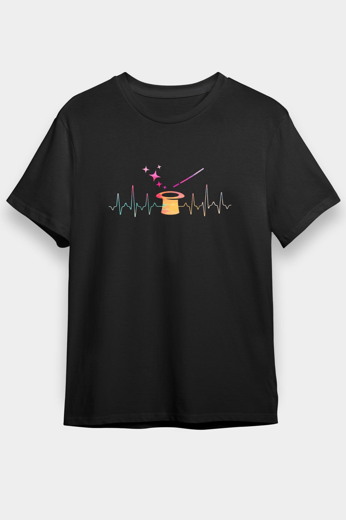 Sihirbaz Siyah Unisex Tişört T-Shirt - TişörtFabrikası
