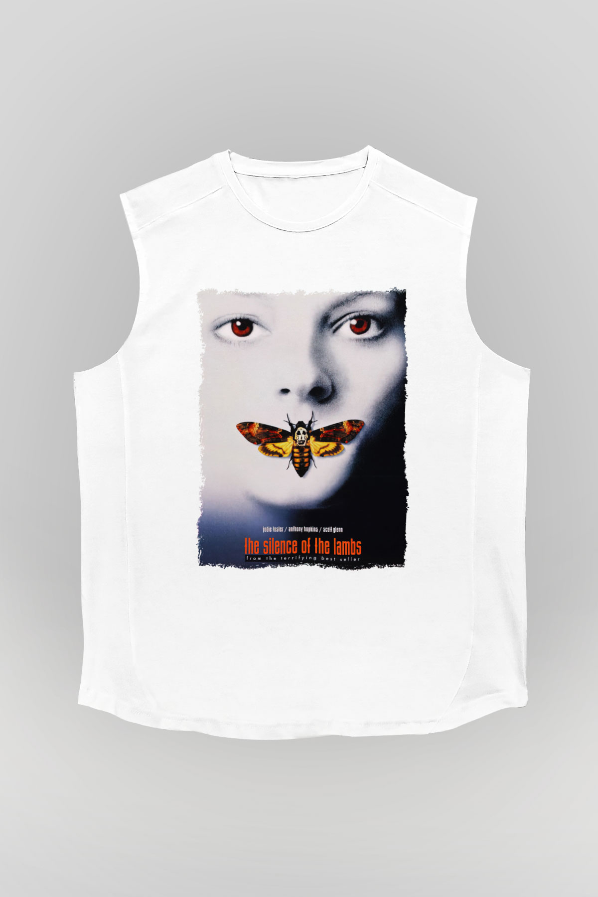 Silence of the Lambs Beyaz Unisex Kolsuz Tişört