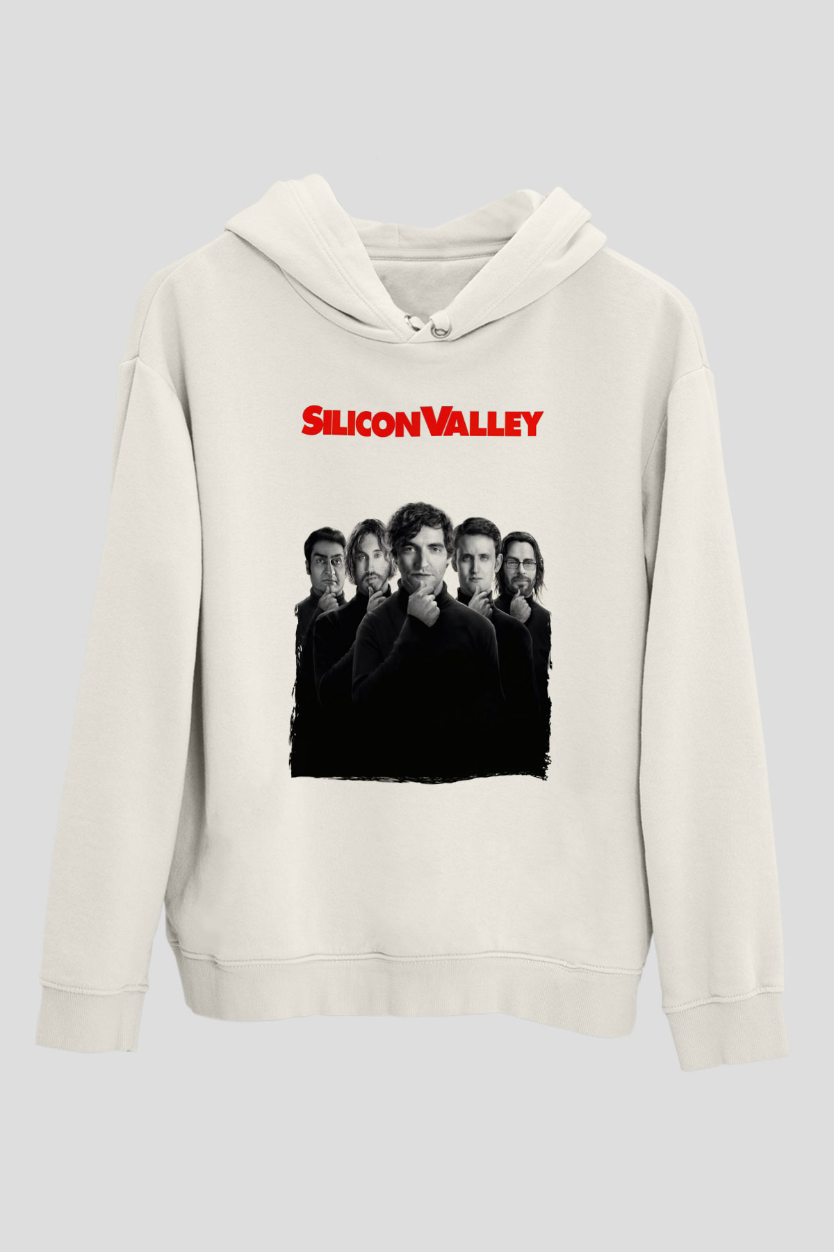 Silicon Valley Beyaz Unisex Hoodie