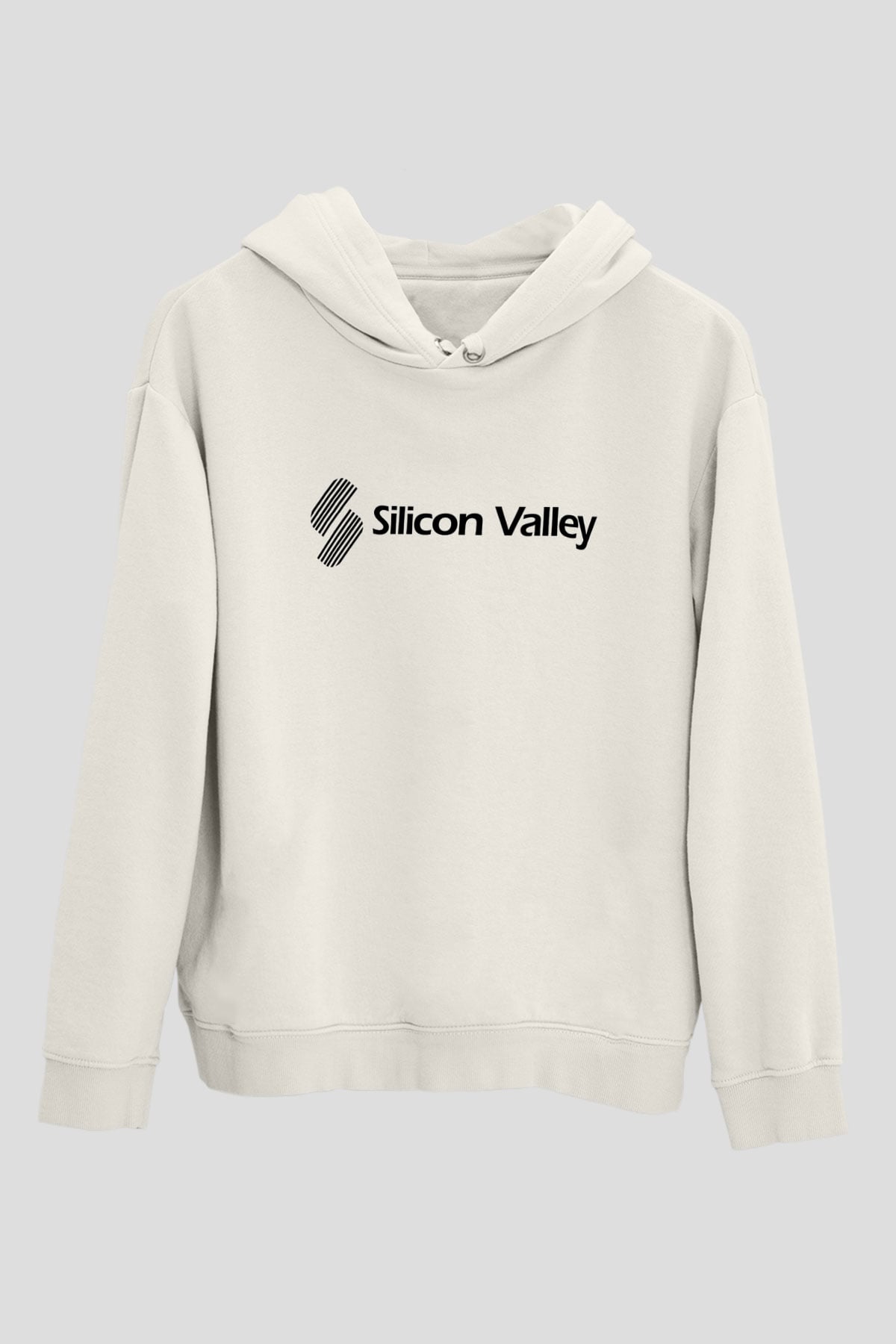 Silicon Valley Beyaz Unisex Kapşonlu Sweatshirt