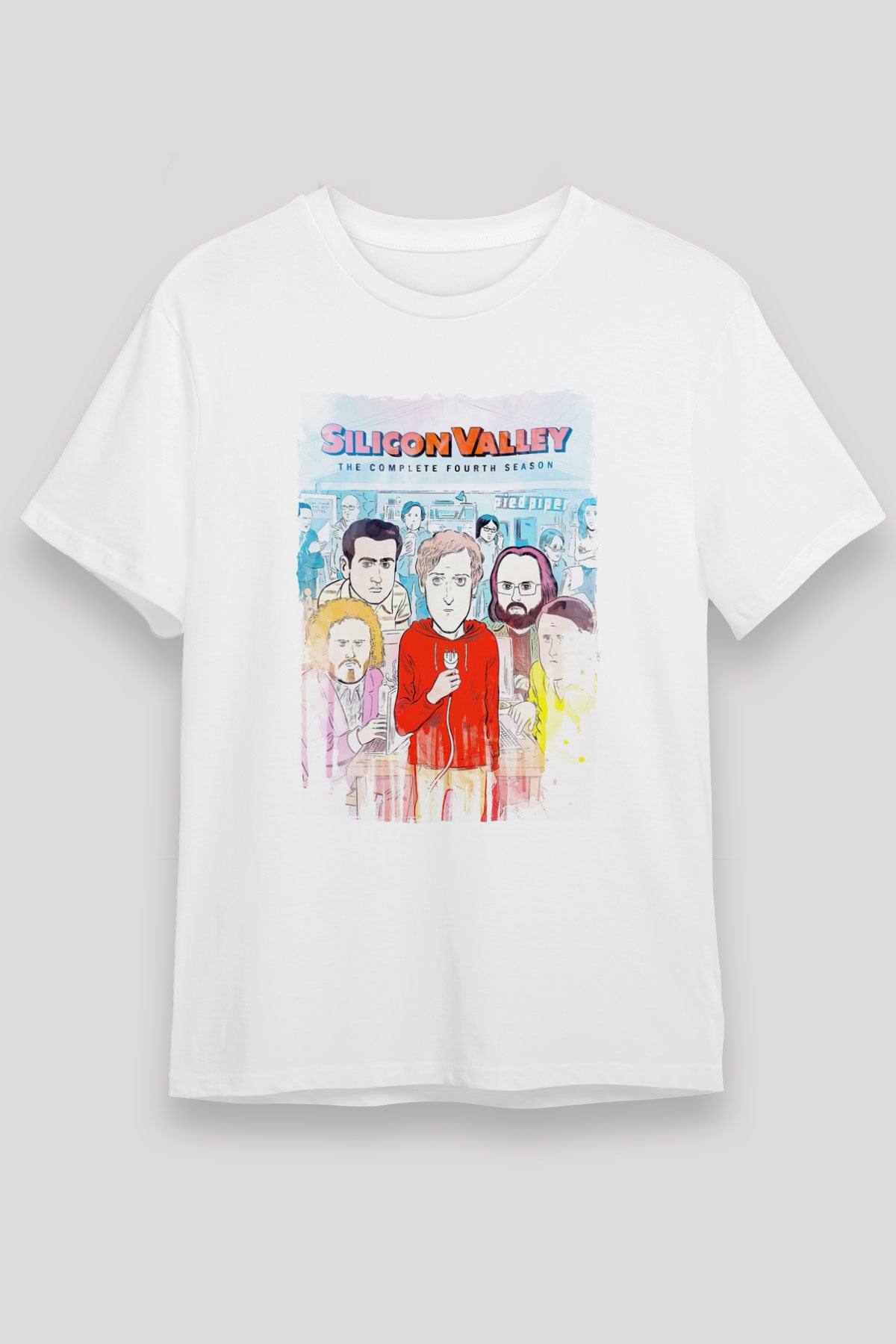 Silicon Valley Beyaz Unisex Tişört T-Shirt