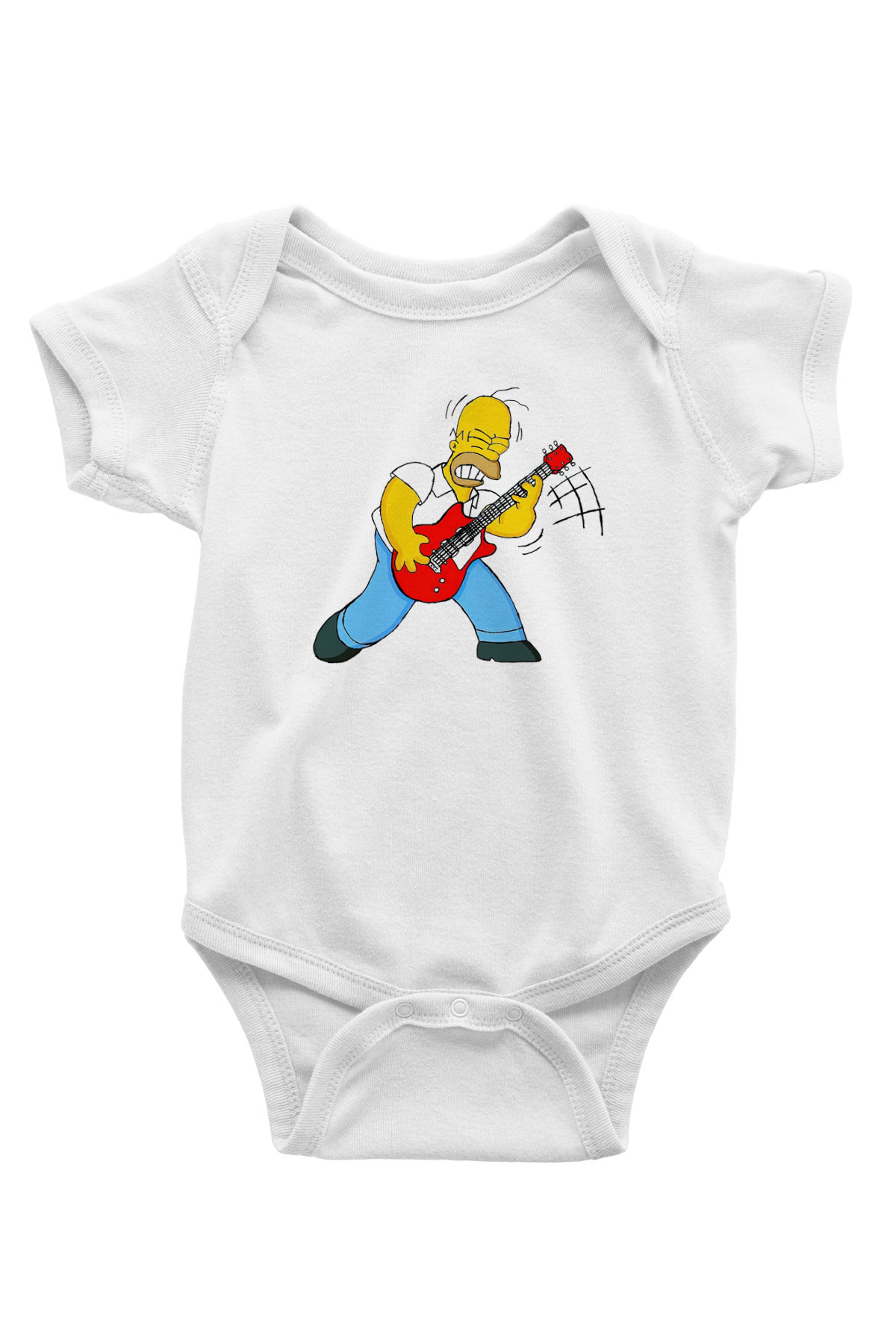 Simpsons Baskılı Beyaz Unisex Bebek Body - Zıbın