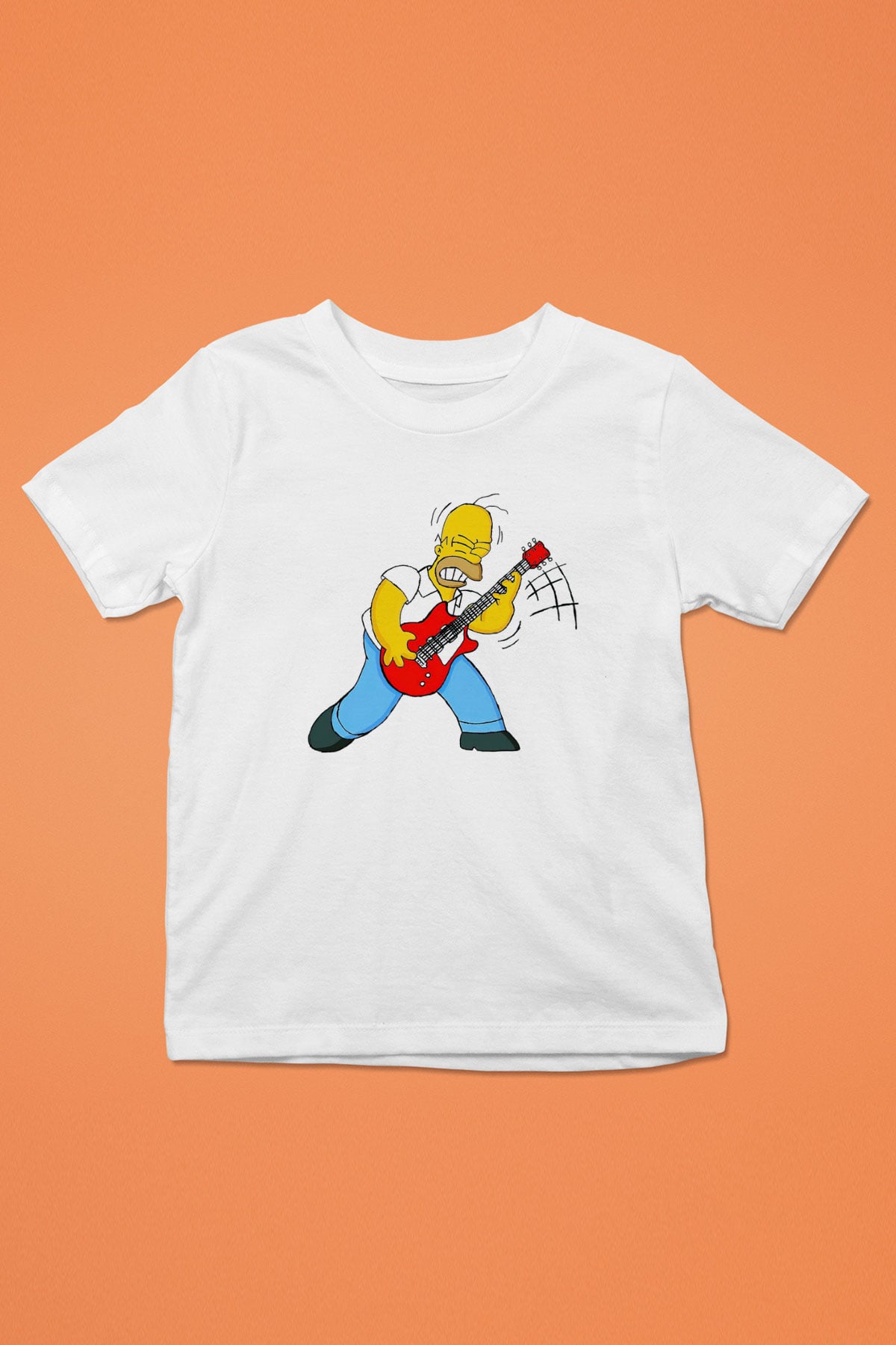 Simpsons Baskılı Beyaz Unisex Çocuk Tişört