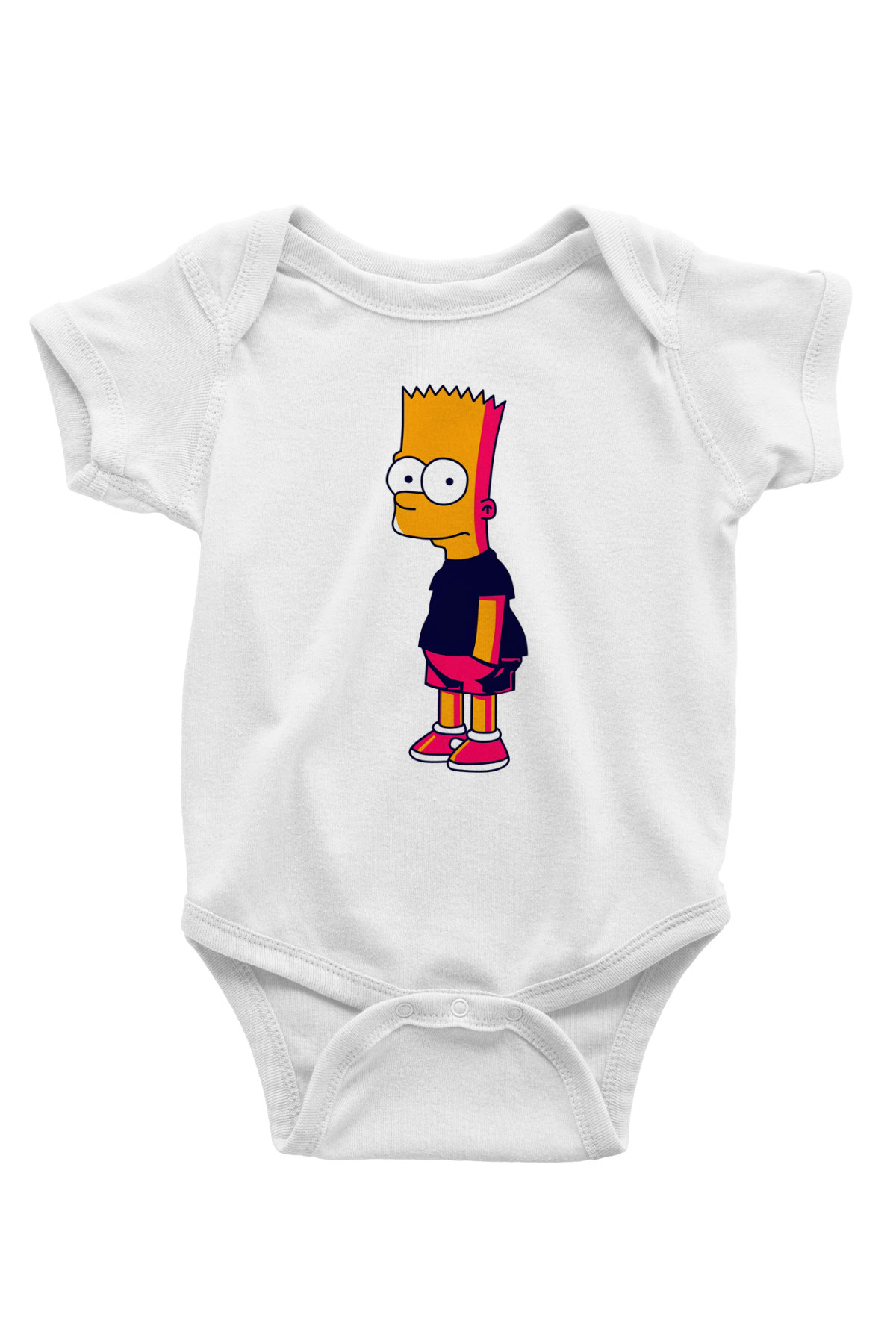 Simpsons Beyaz Bebek Body - Zıbın