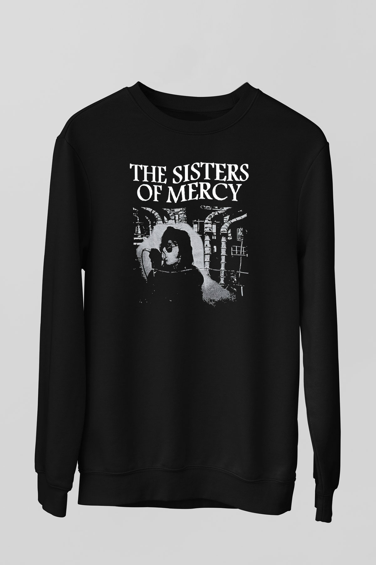 Sisters Of Mercy Baskılı Unisex Siyah Sweatshirt