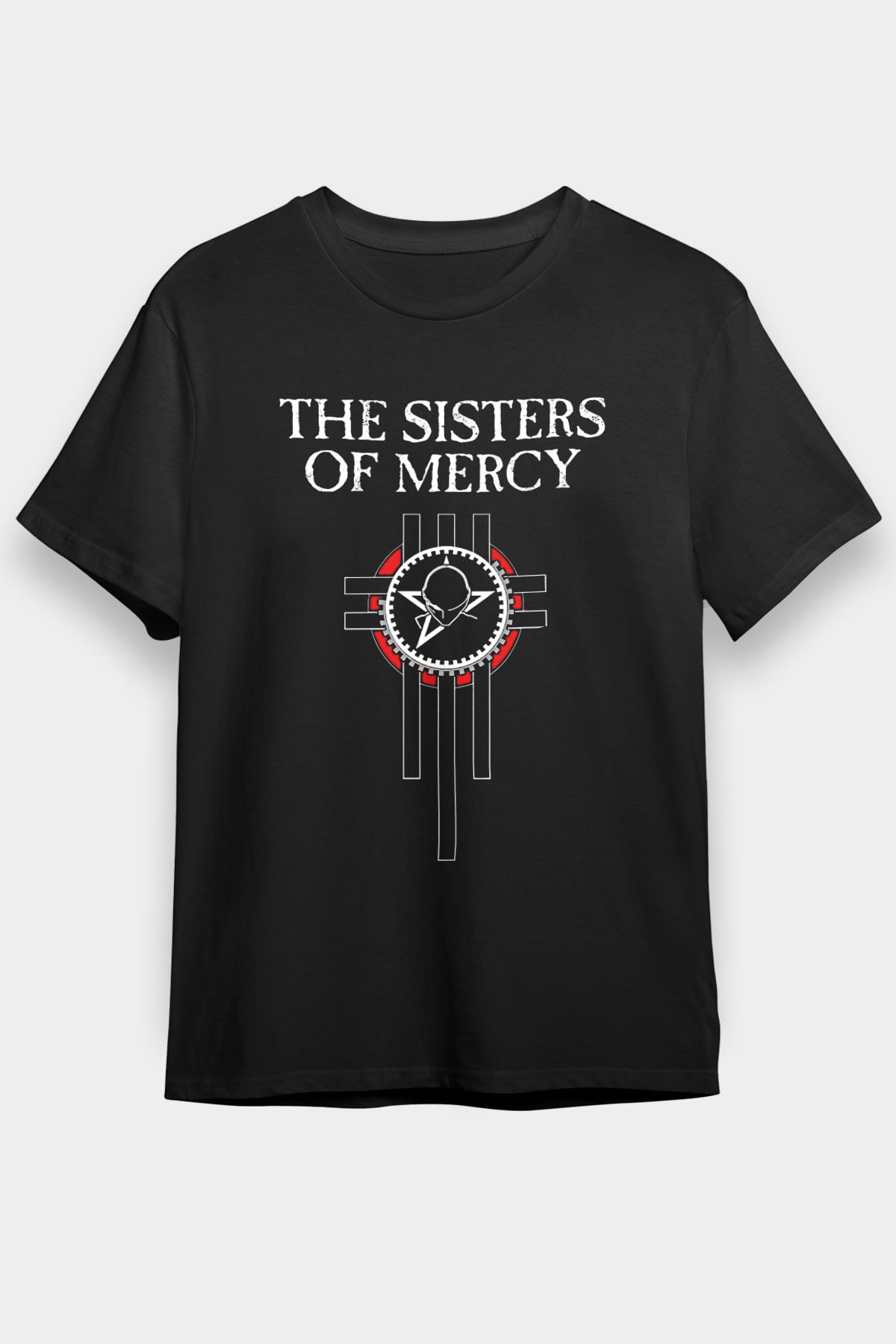 Sisters Of Mercy Baskılı Unisex Siyah Tişört - Tshirt