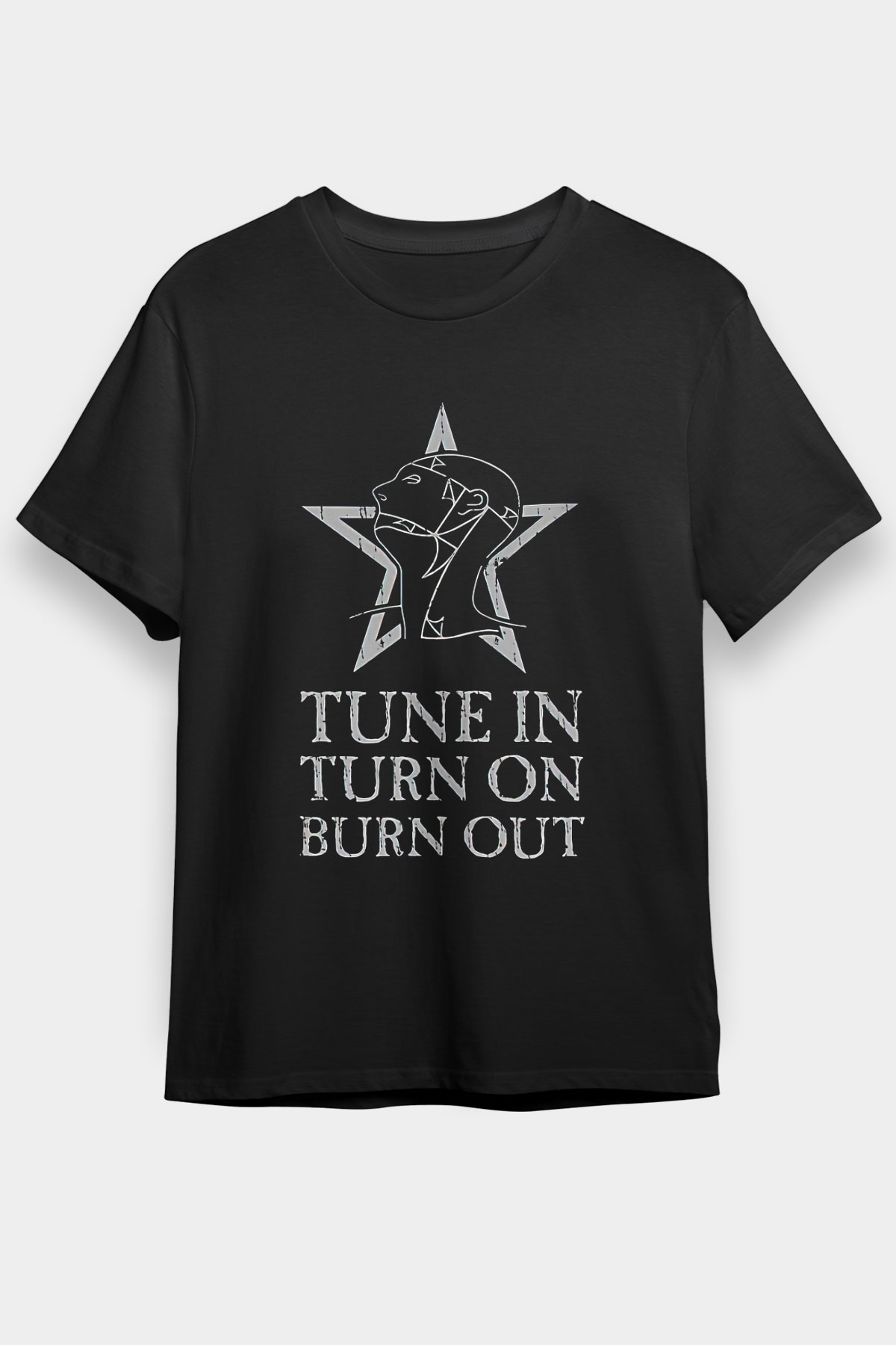 Sisters Of Mercy Baskılı Unisex Siyah Tişört - Tshirt