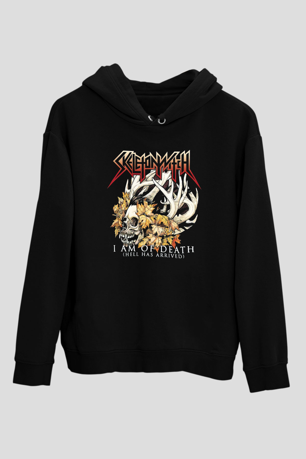 Skeletonwitch Siyah Unisex Kapşonlu Sweatshirt