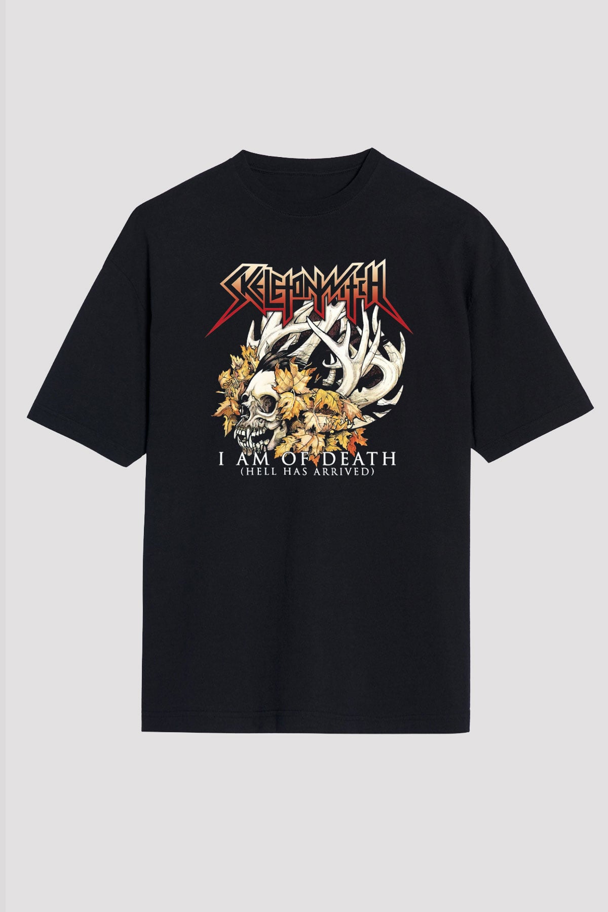 Skeletonwitch Siyah Unisex Oversize Tişört T-Shirt