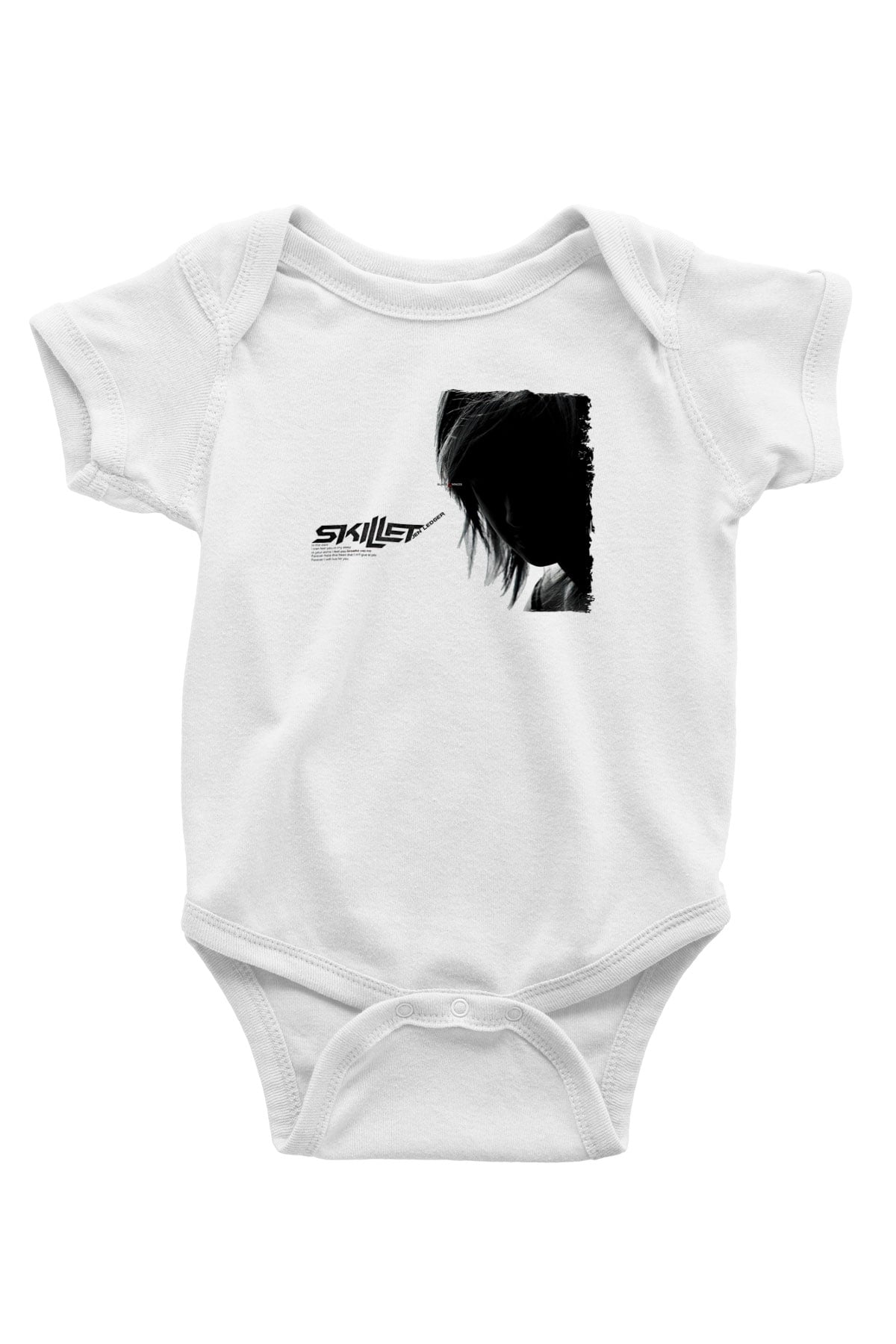 Skillet Baskılı Beyaz Unisex Bebek Body - Zıbın