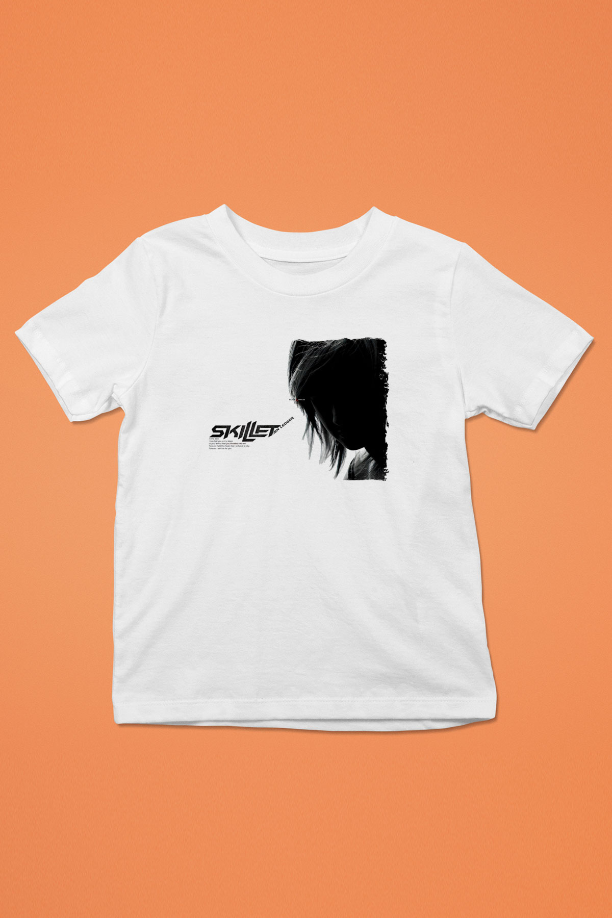 Skillet Baskılı Beyaz Unisex Beyaz Çocuk Tişört - Tshirt