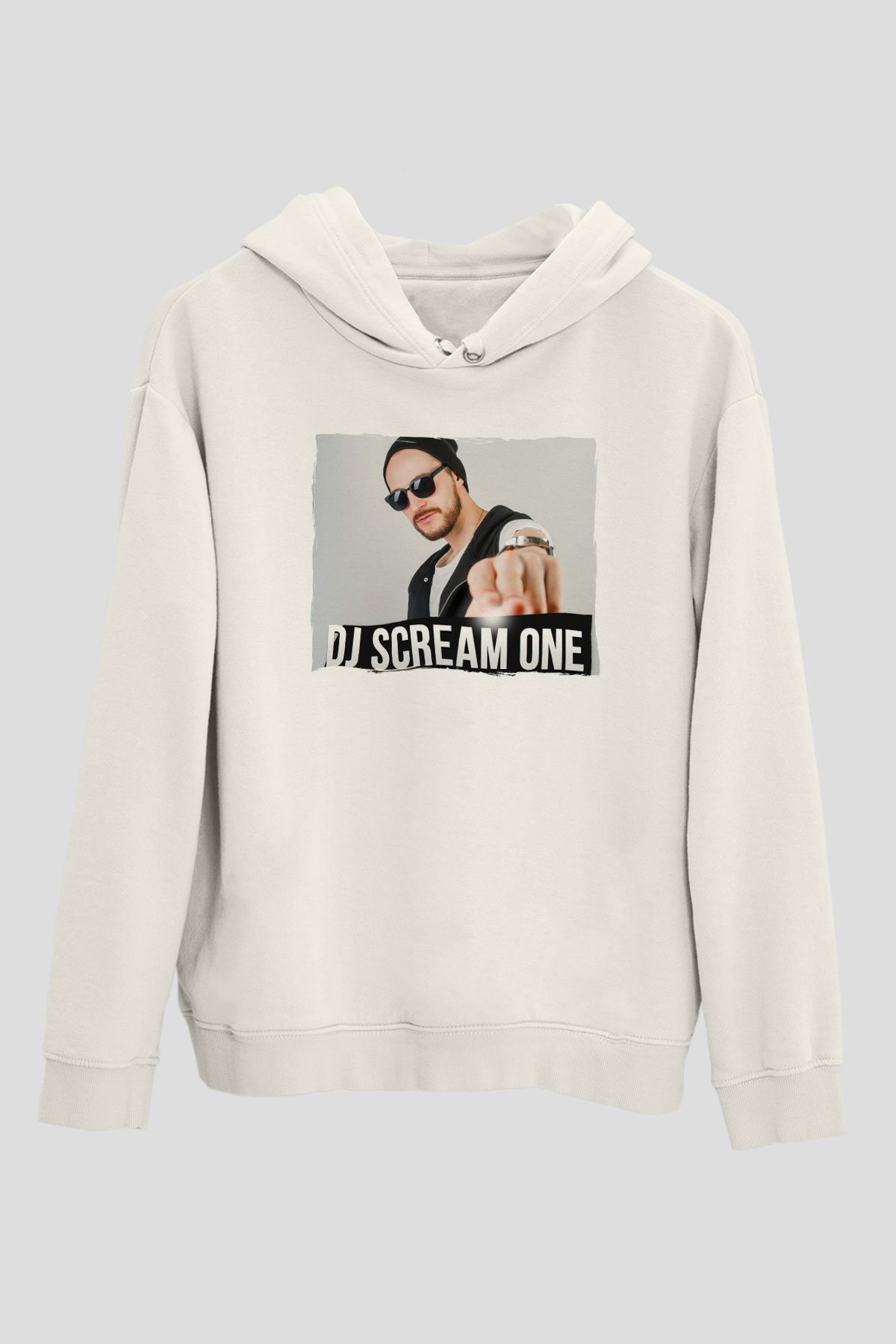 Skream Beyaz Unisex Kapüşonlu Sweatshirt