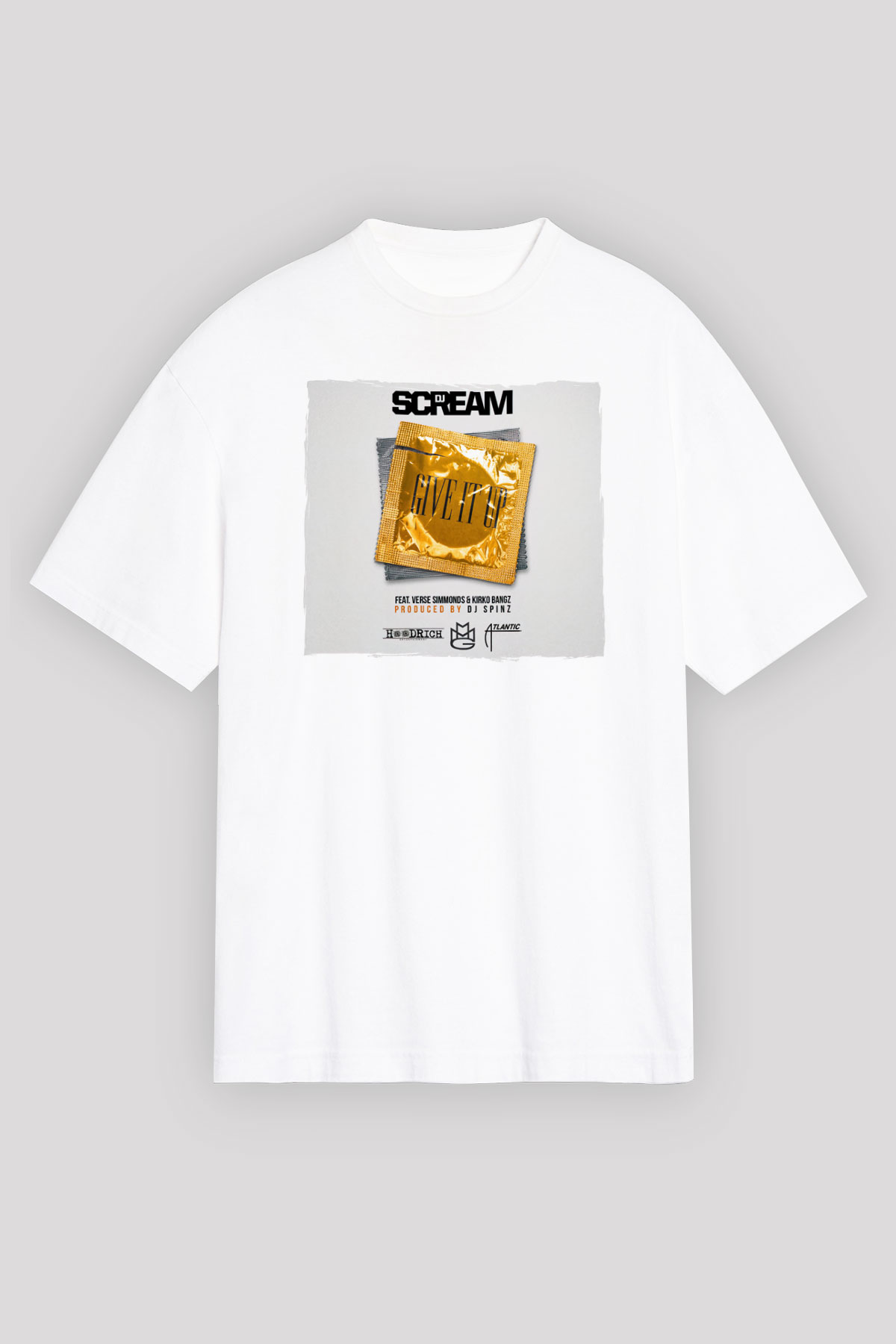Skream Beyaz Unisex Tişört T-Shirt - TişörtFabrikası