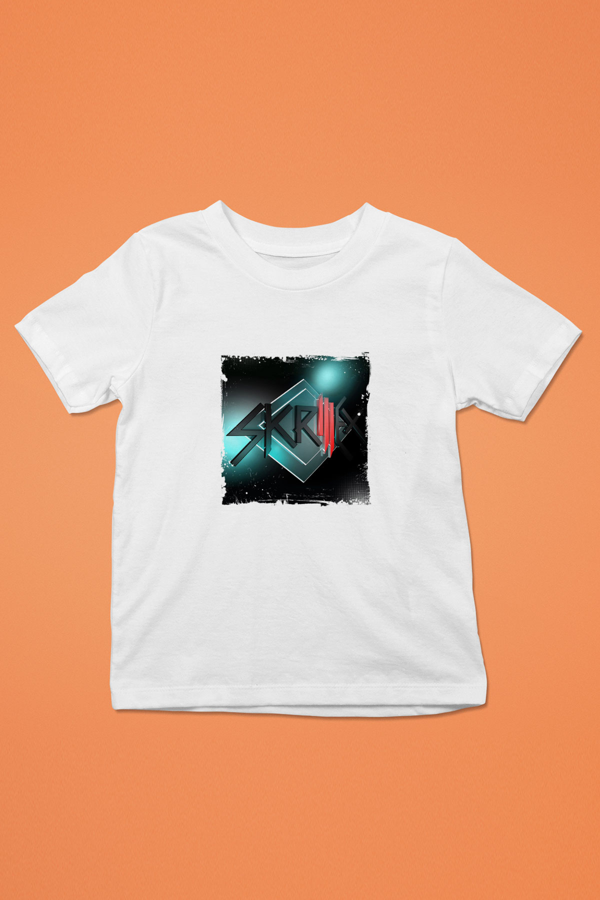 Skrillex Baskılı Beyaz Çocuk Tişört