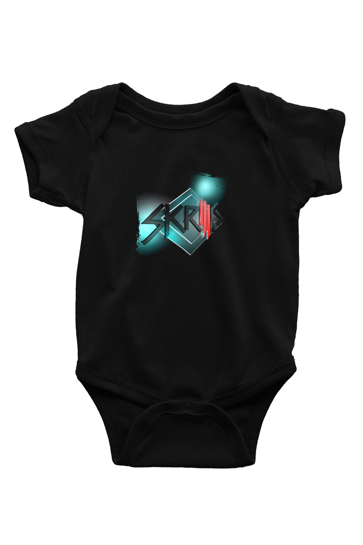 Skrillex Baskılı Unisex Siyah Bebek Body - Zıbın