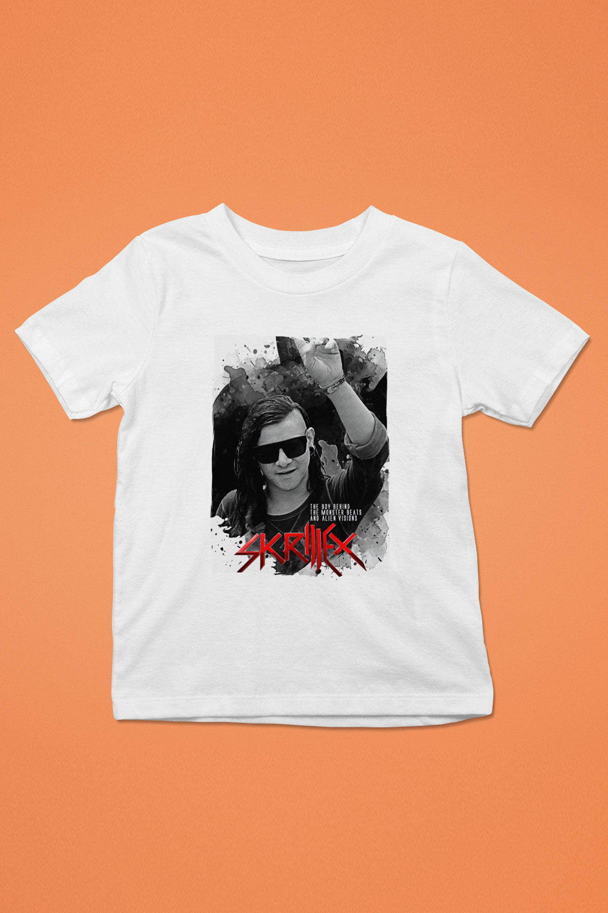 Skrillex Beyaz Unisex Çocuk Tişört