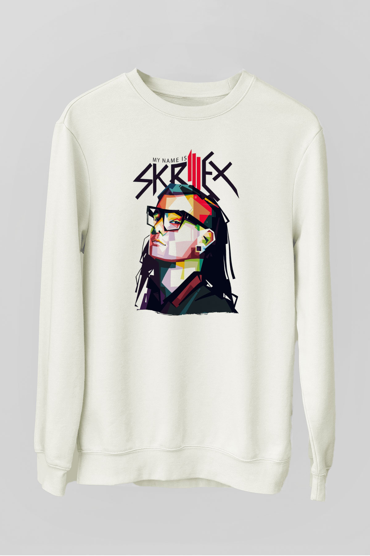 Skrillex Beyaz Unisex Sweatshirt