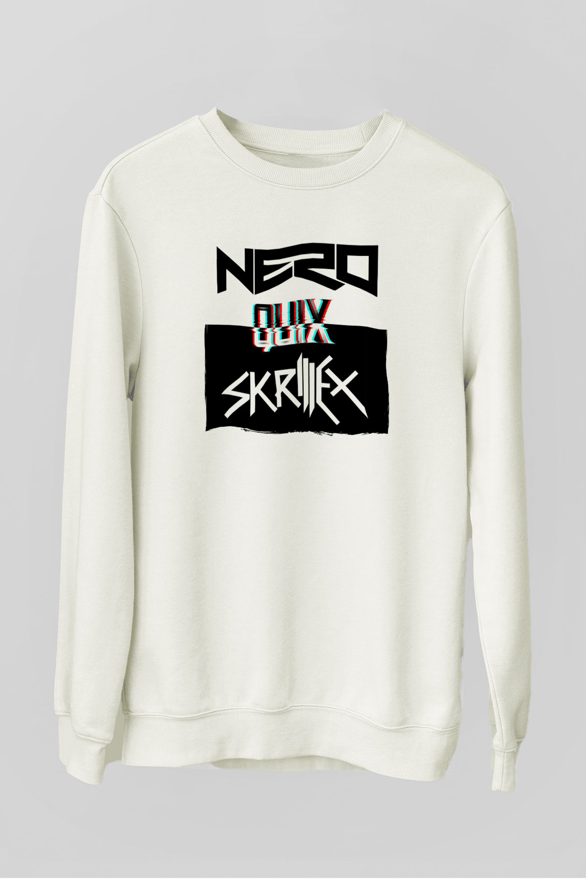 Skrillex Beyaz Unisex Sweatshirt