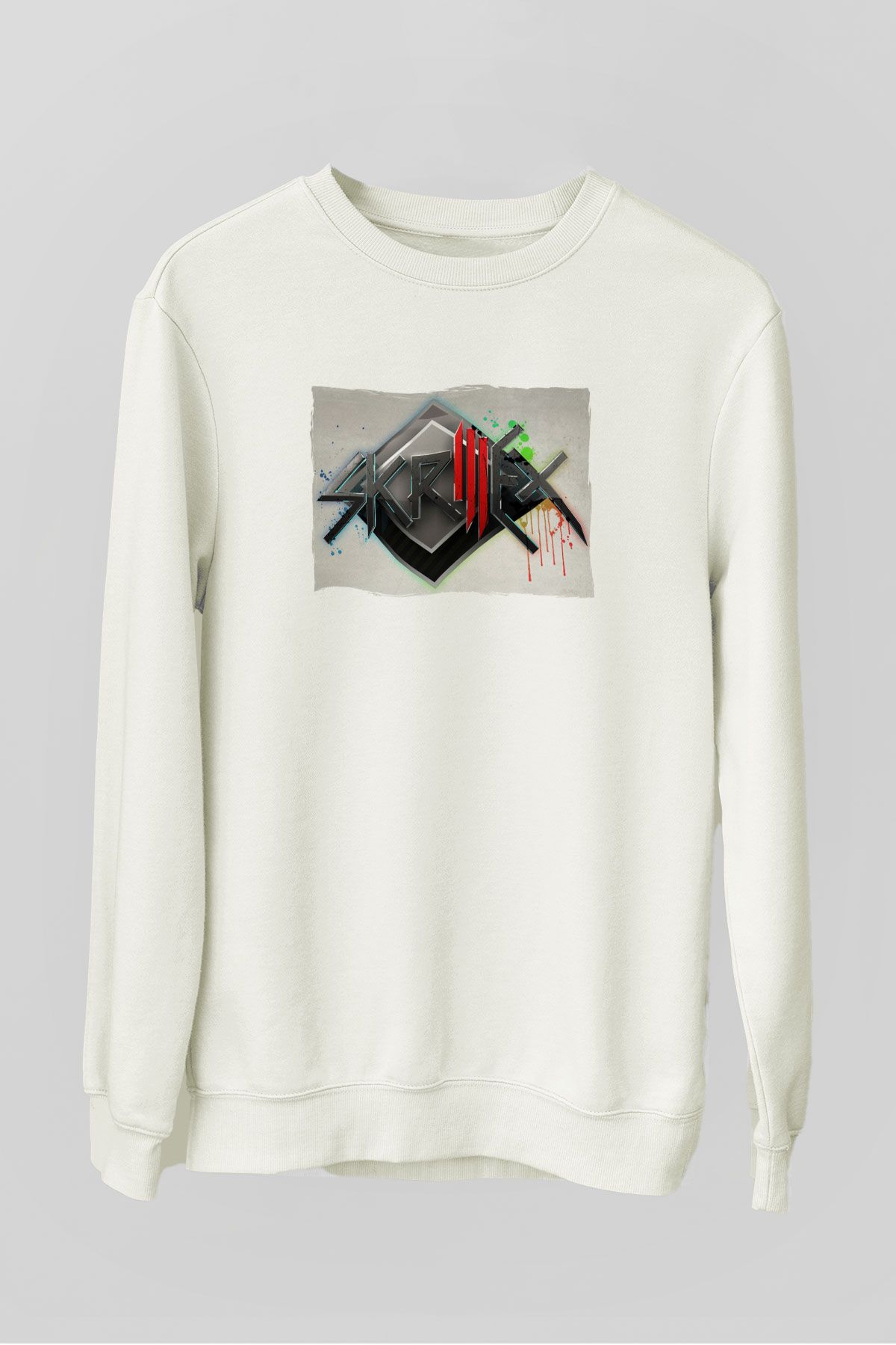 Skrillex Beyaz Unisex Sweatshirt
