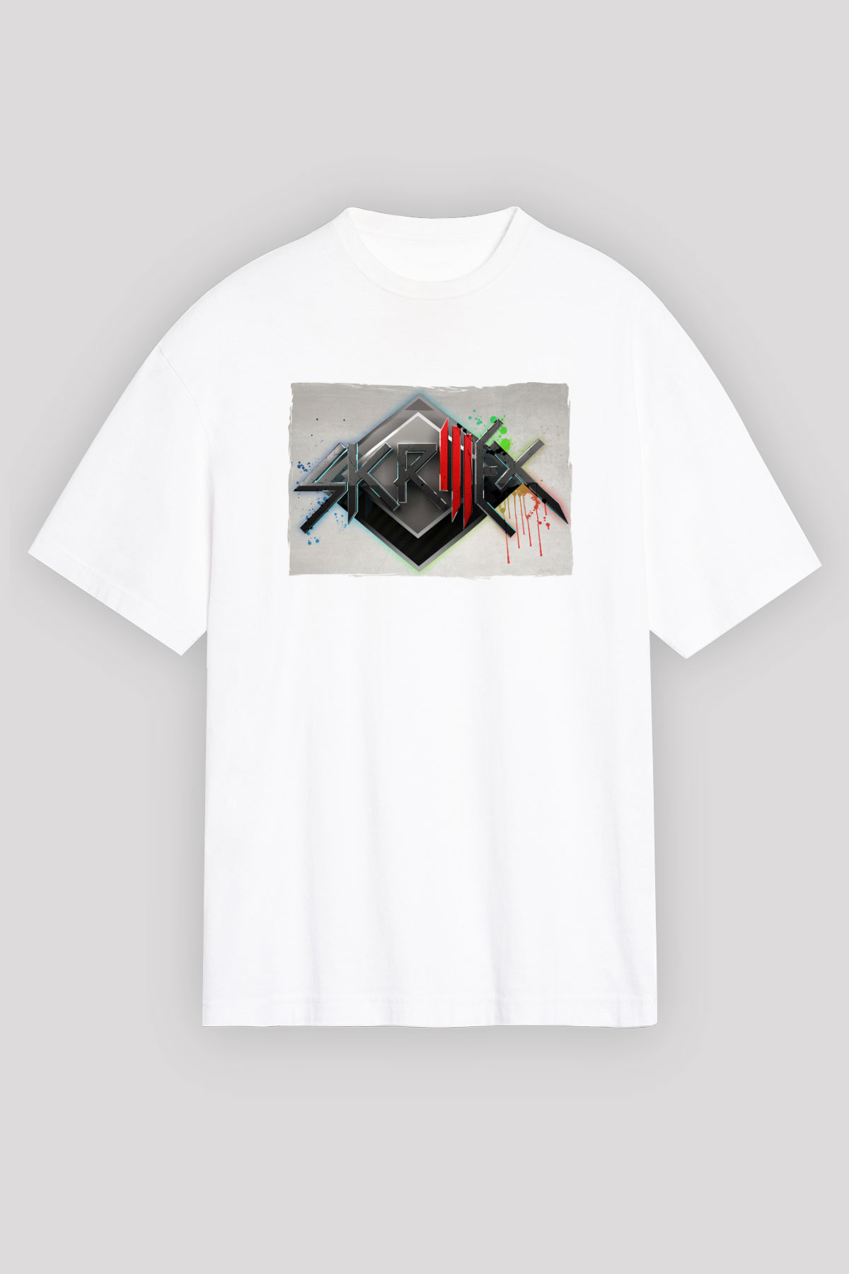 Skrillex Beyaz Unisex Tişört T-Shirt - TişörtFabrikası