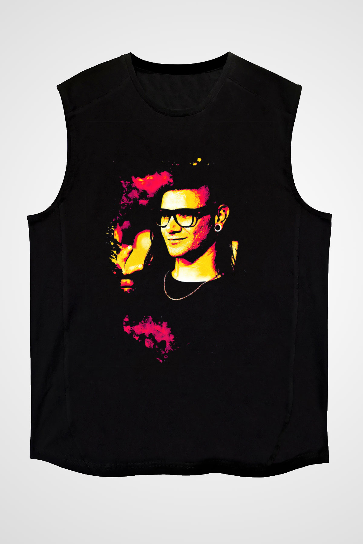 Skrillex Siyah Unisex Kolsuz Tişört