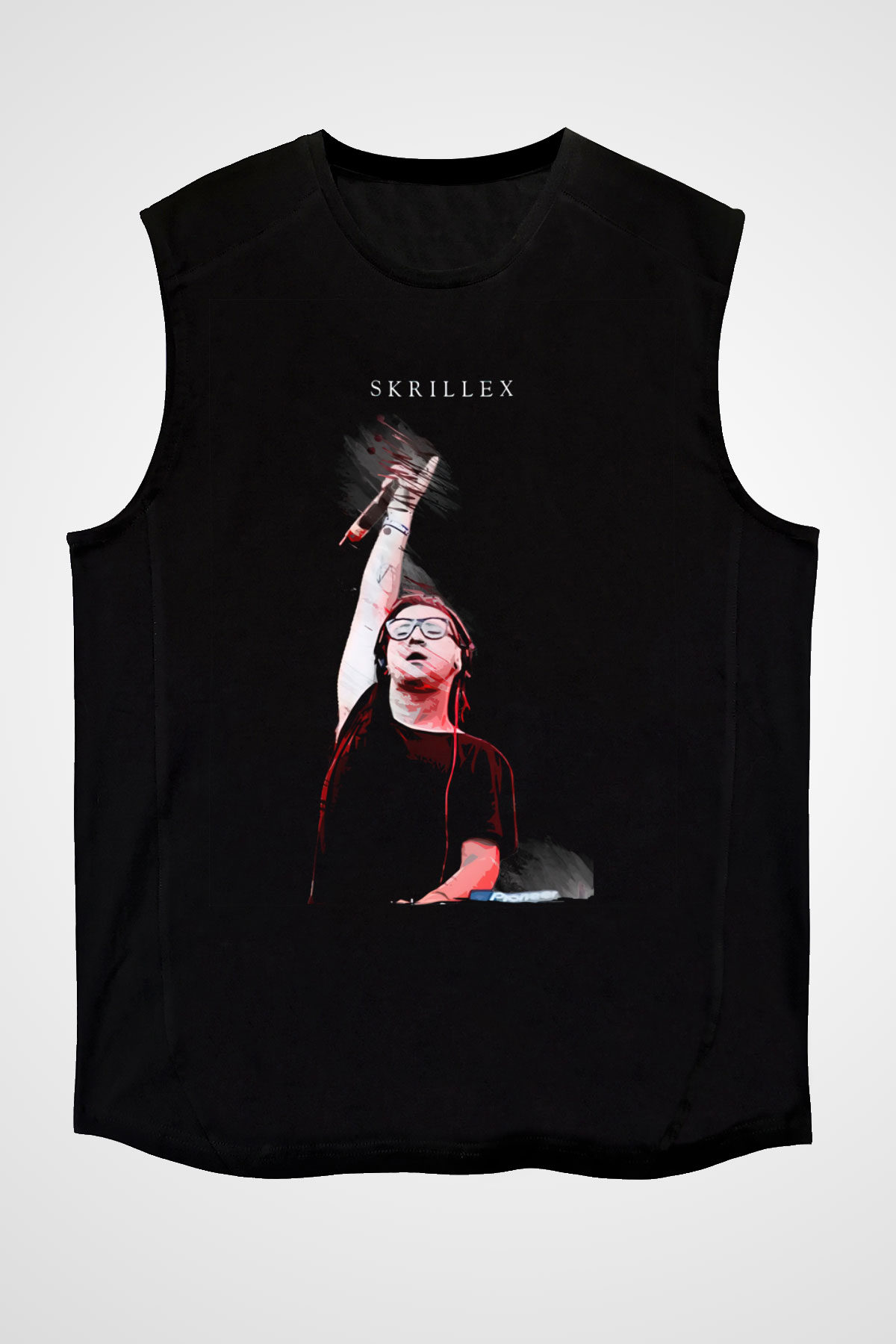 Skrillex Siyah Unisex Kolsuz Tişört