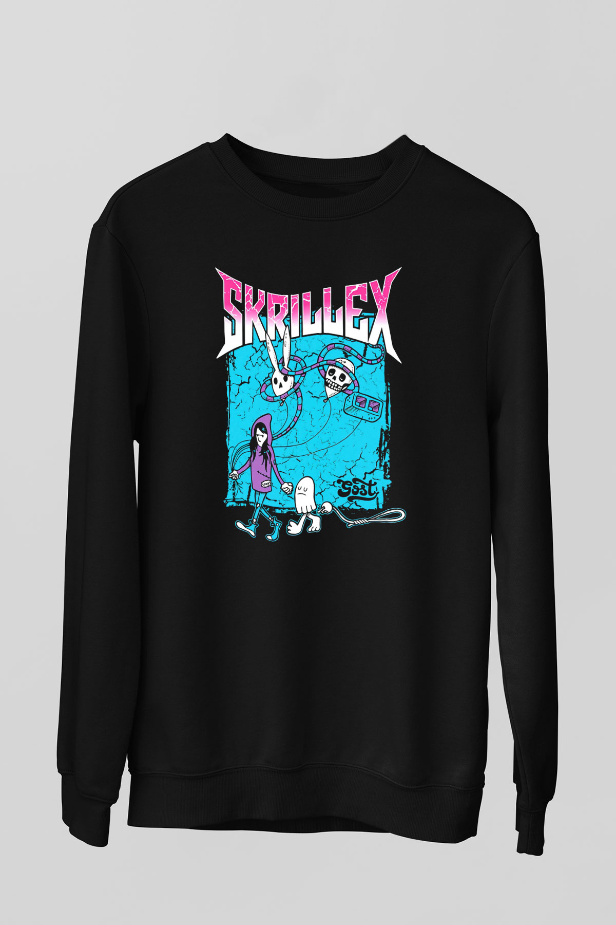 Skrillex Siyah Unisex Sweatshirt