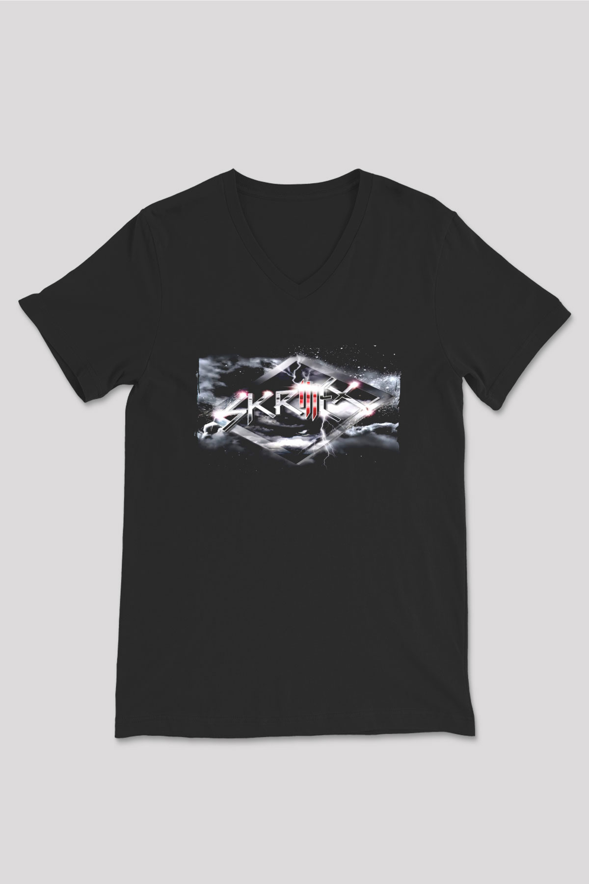 Skrillex Siyah Unisex V Yaka Tişört