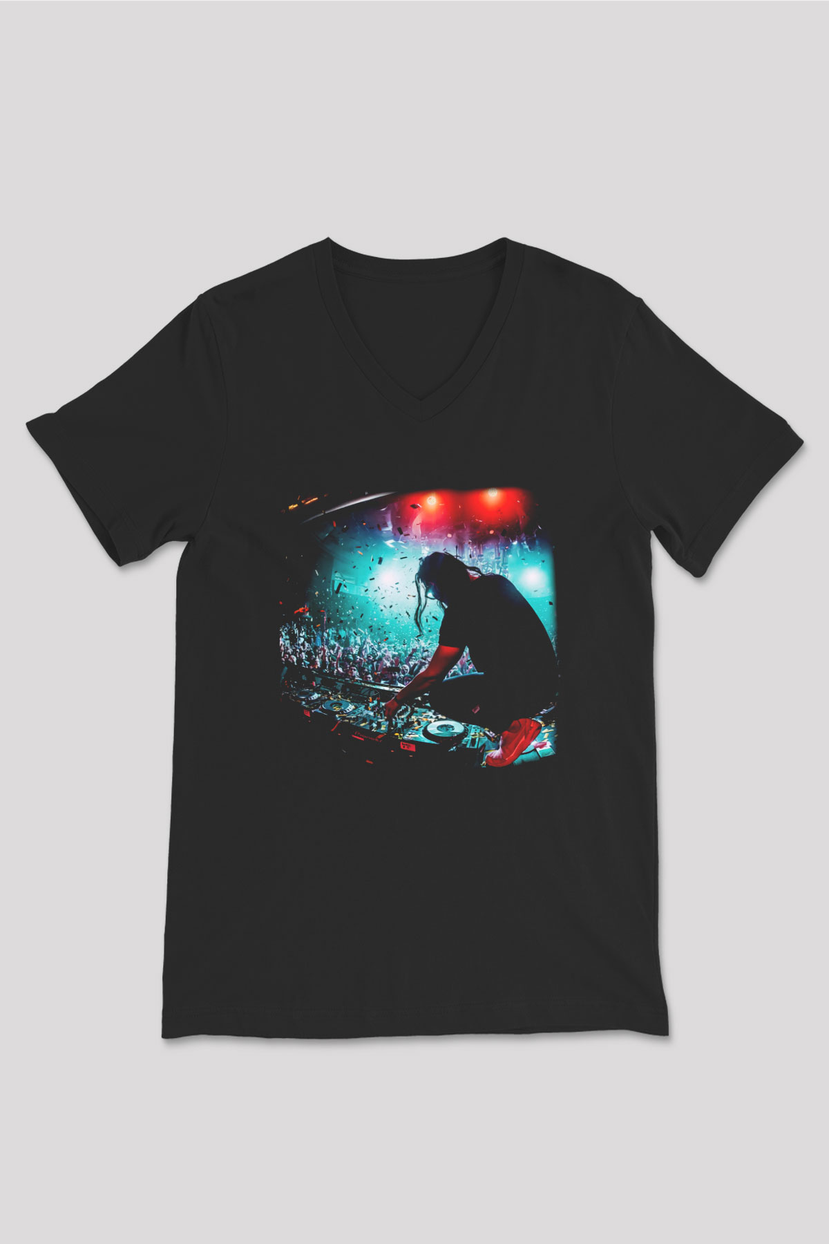 Skrillex Siyah Unisex V Yaka Tişört T-Shirt