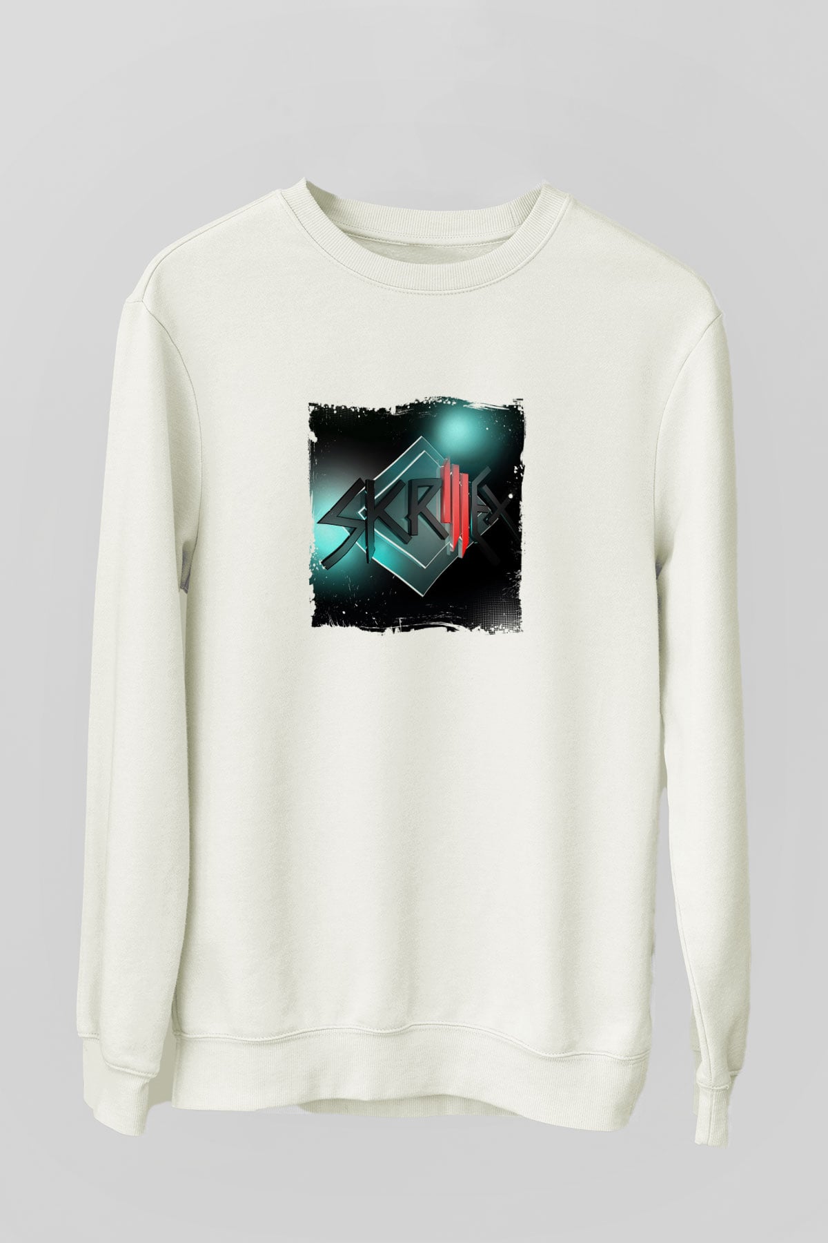 SkrillexBaskılı Beyaz Sweatshirt