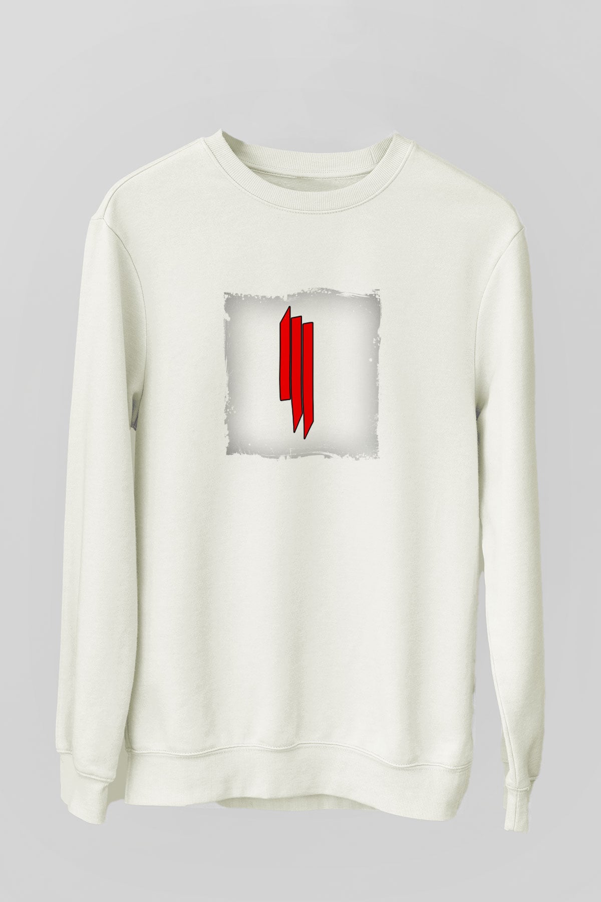 SkrillexBaskılı Beyaz Sweatshirt