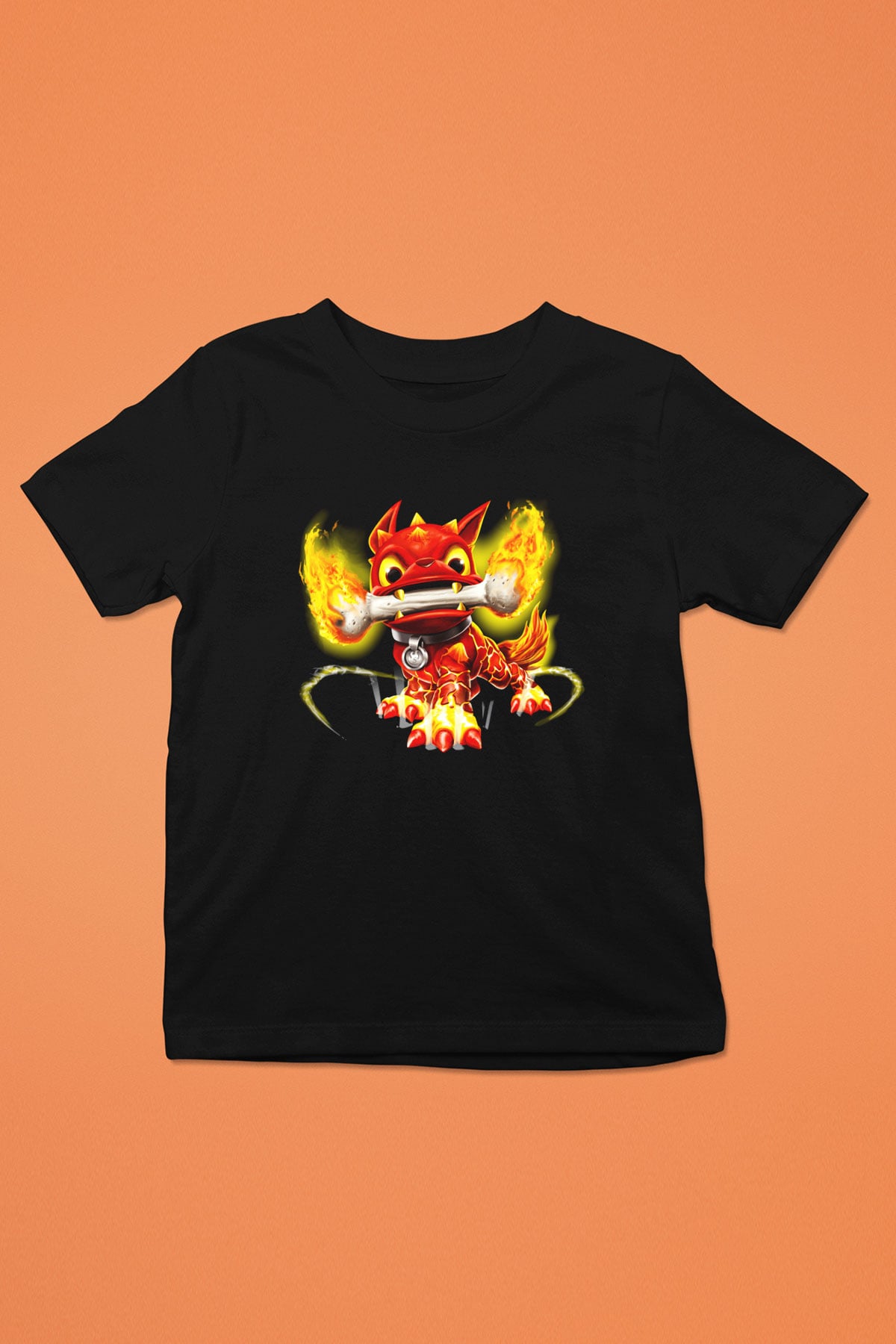 Skylanders Baskılı Siyah Unisex Çocuk Tişört