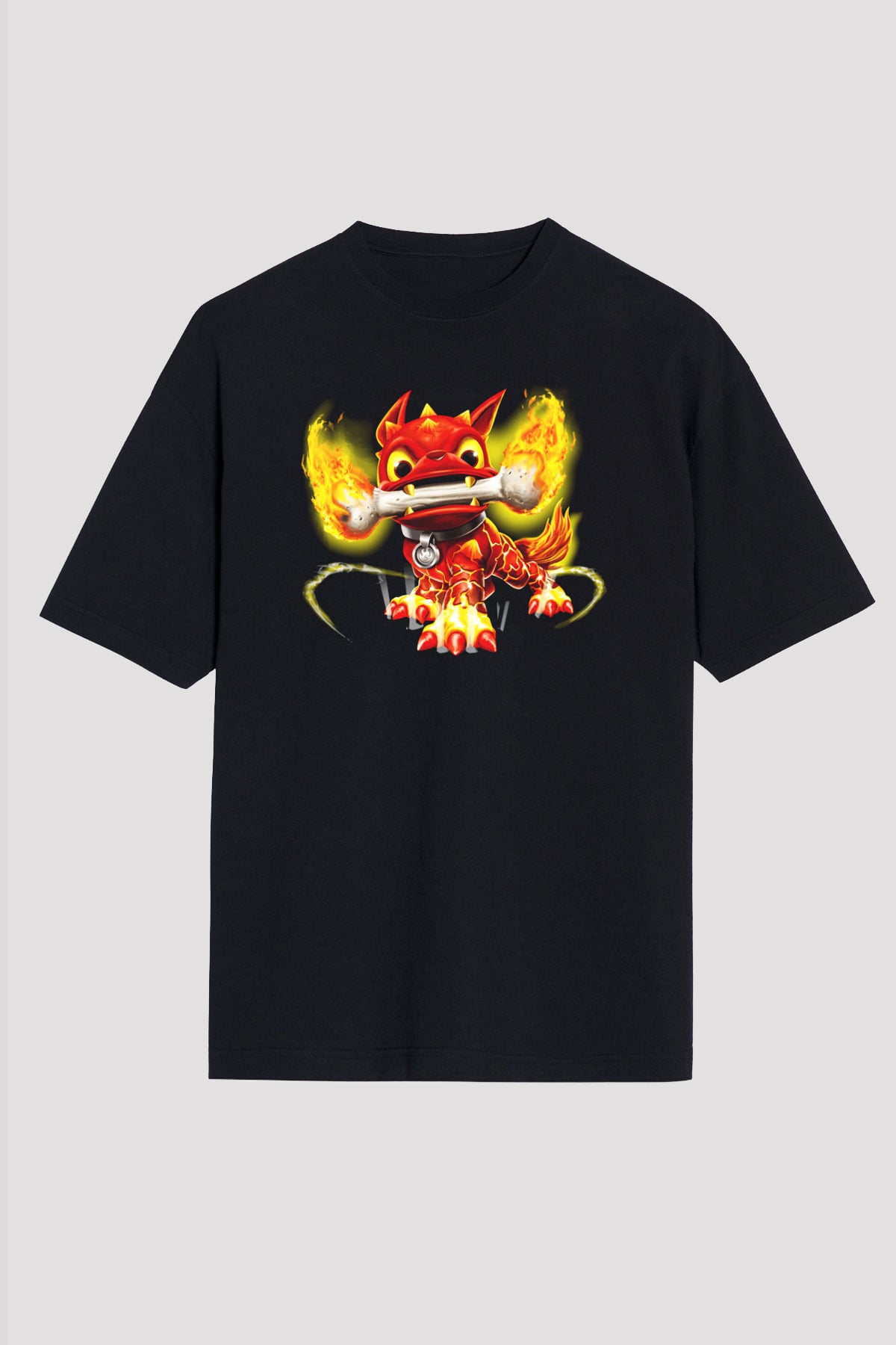Skylanders Siyah Unisex Oversize Tişört T-Shirt