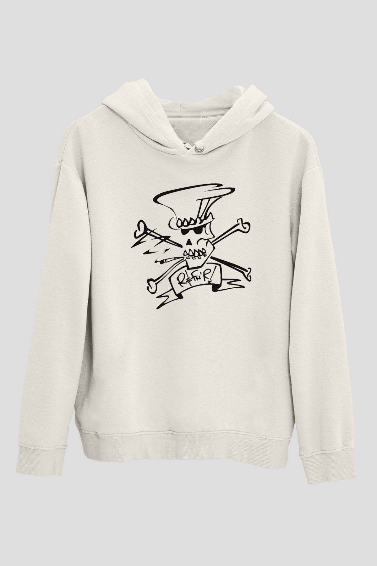 Slash Beyaz Unisex Hoodie